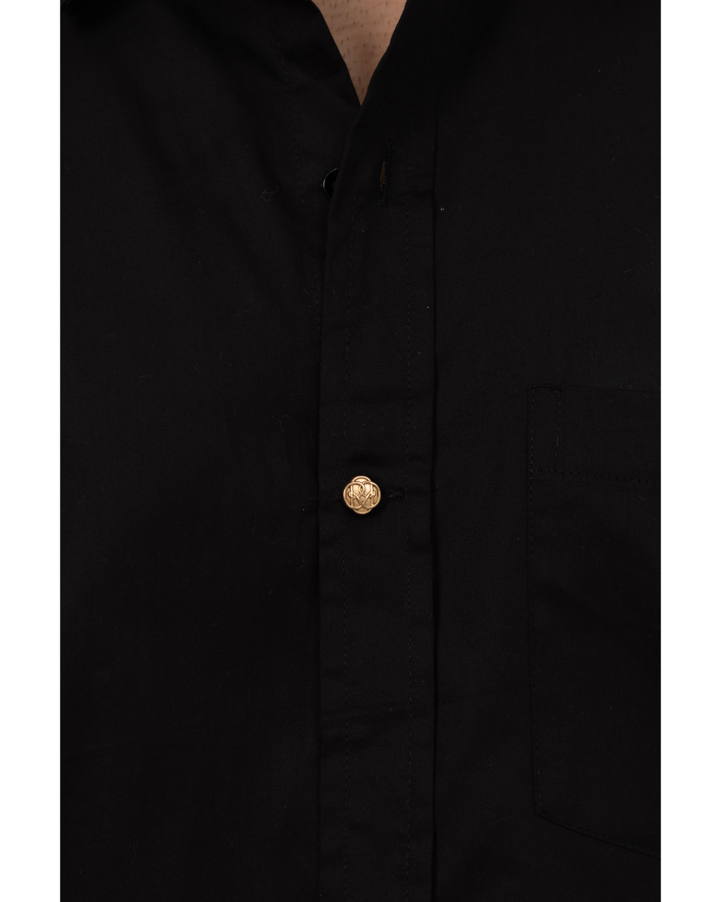 Black Shirt in Giza Cotton