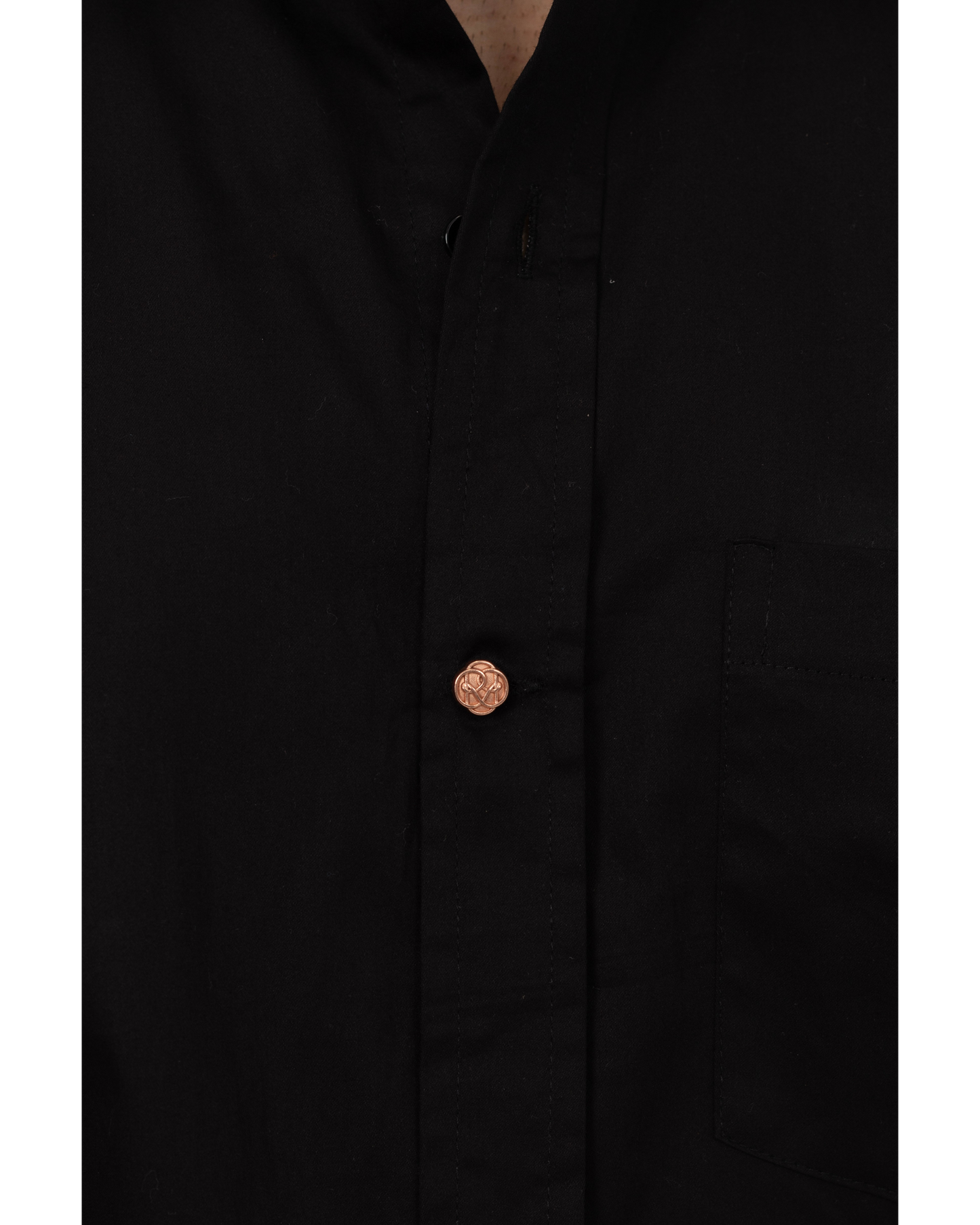 Black Shirt in Giza Cotton