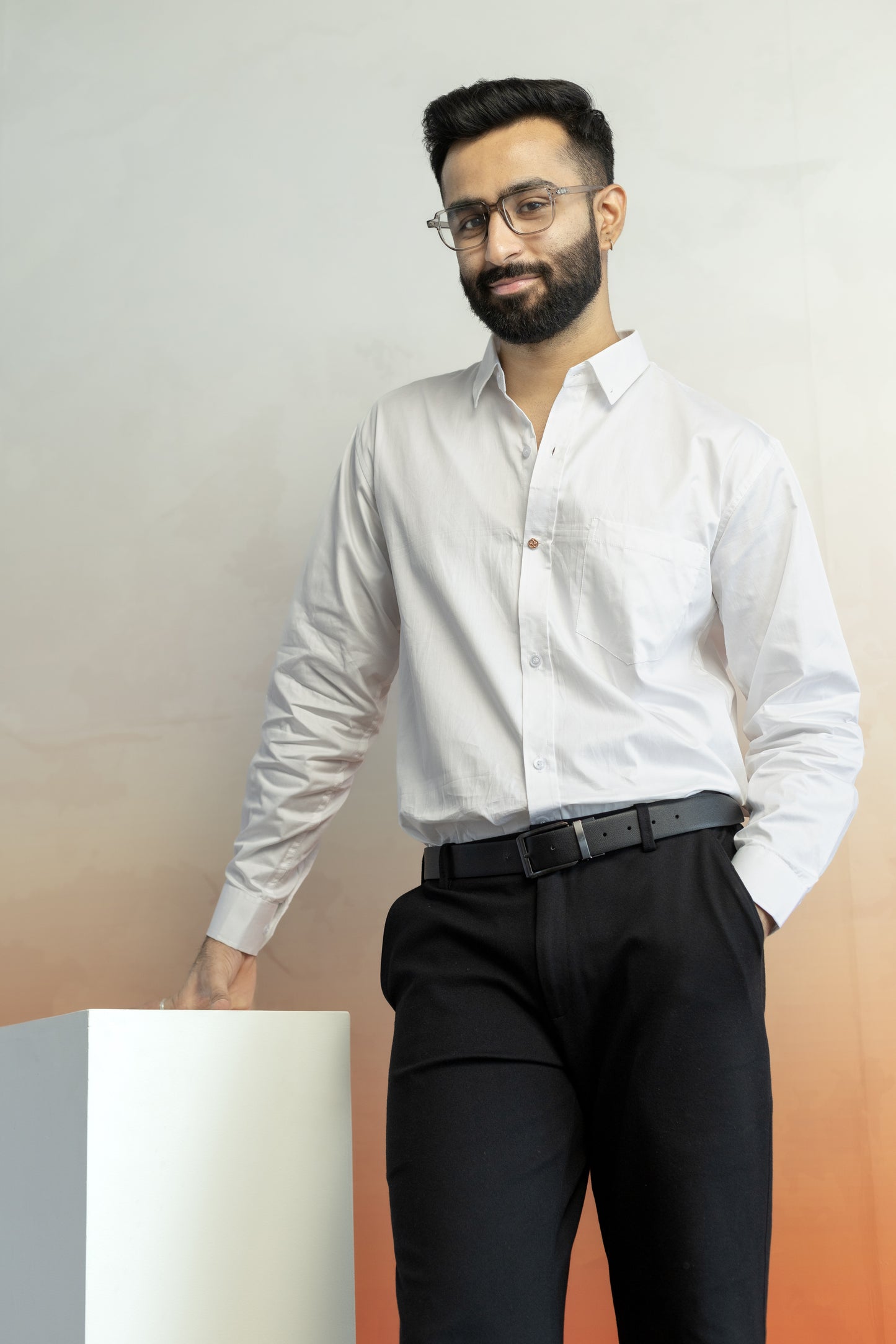 White Shirt in Giza Cotton