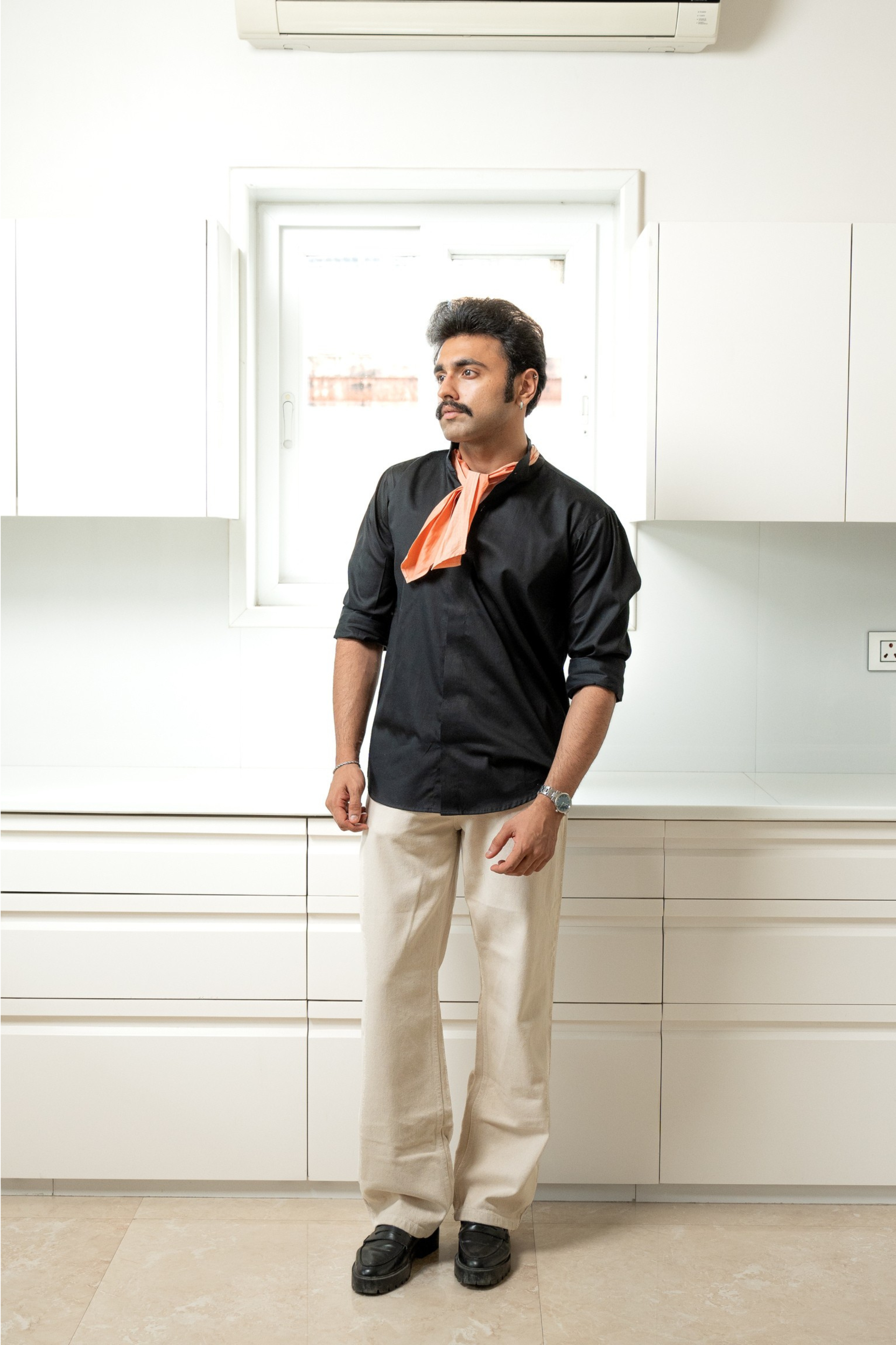 “Stardom” Black Cotton Shirt