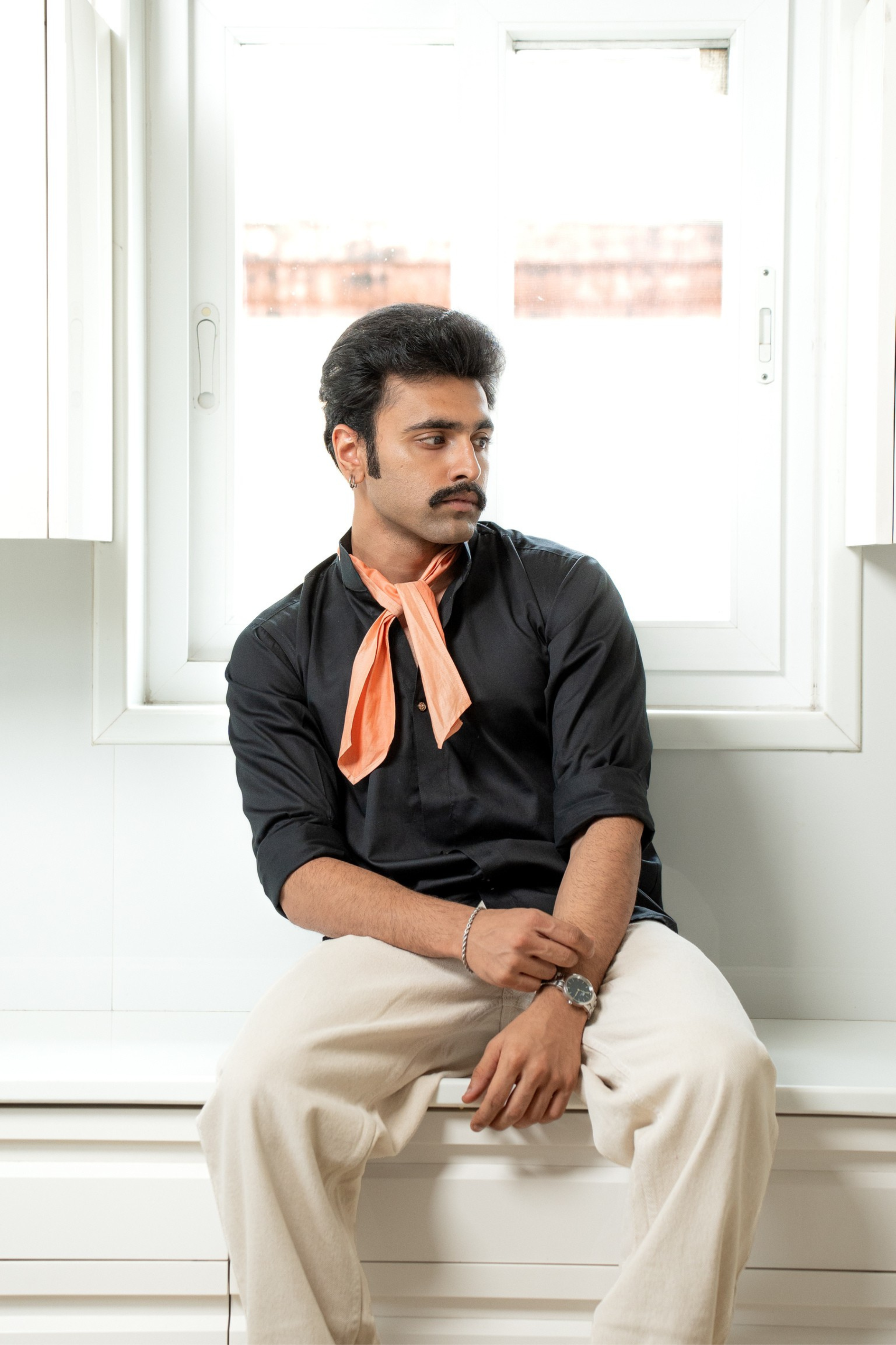 “Stardom” Black Cotton Shirt