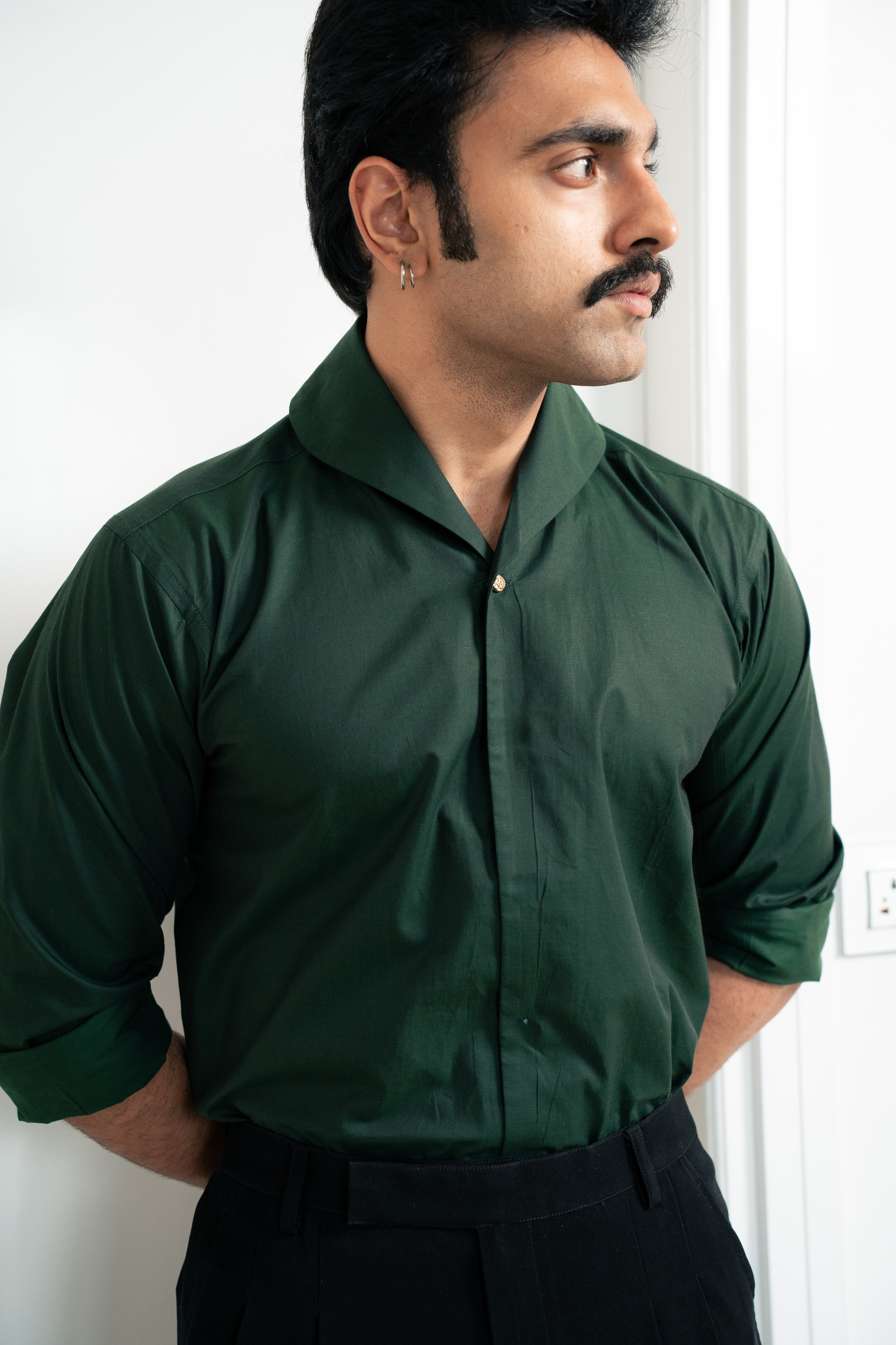 “The Icon” Emerald Green in Giza Cotton Shirt