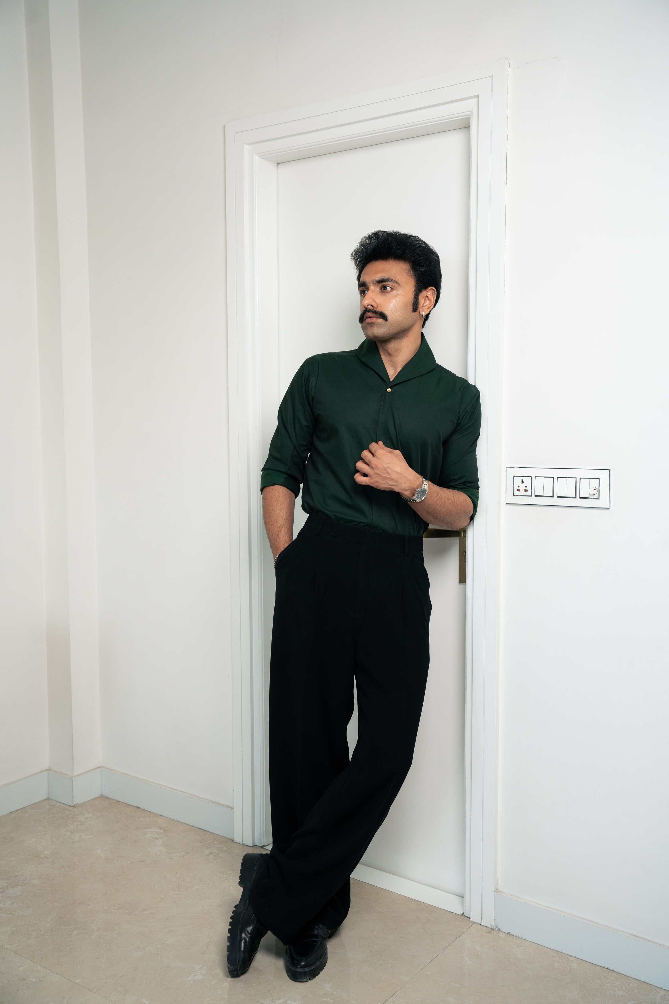 “The Icon” Emerald Green in Giza Cotton Shirt