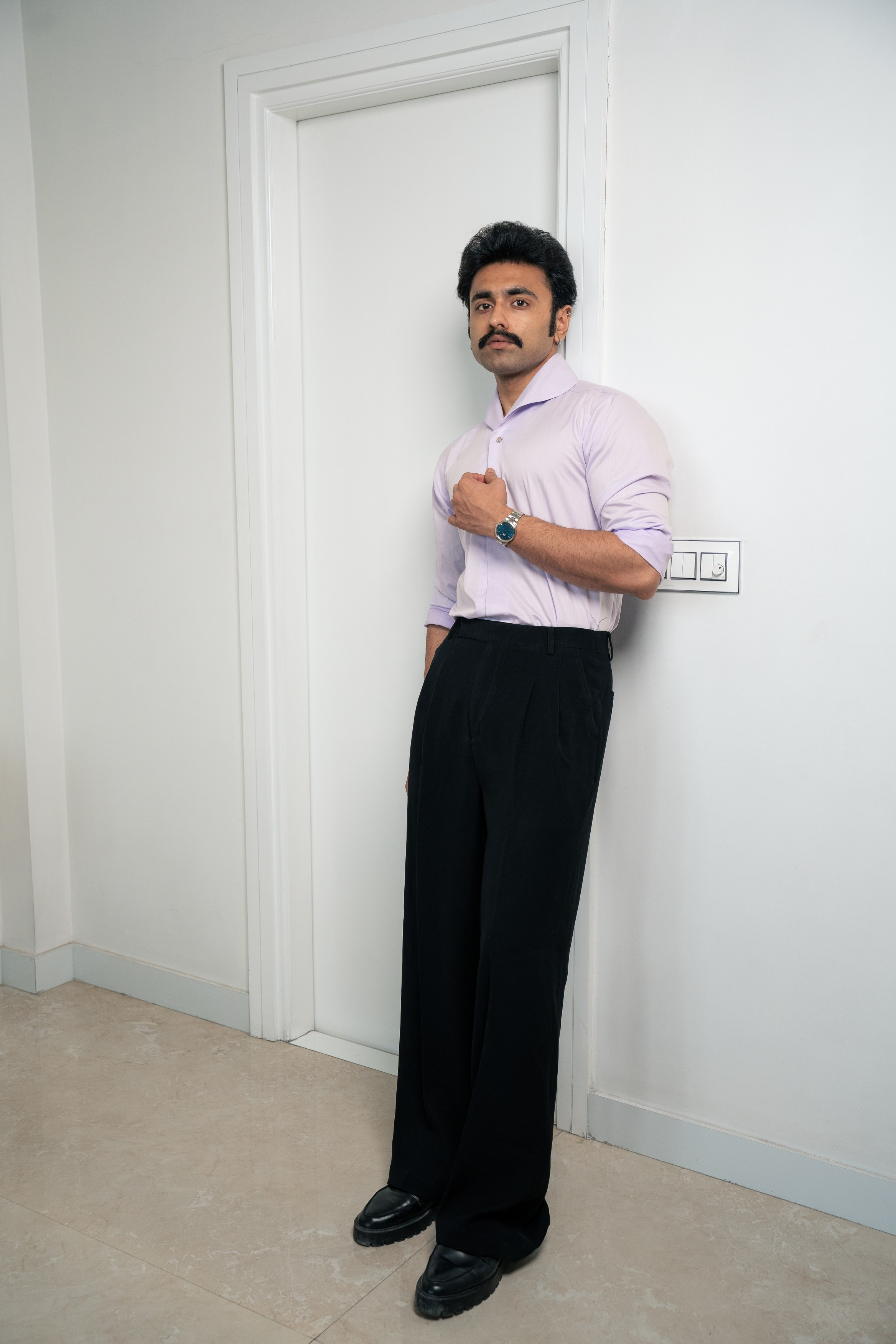 “The Icon” Lilac in Giza Cotton Shirt