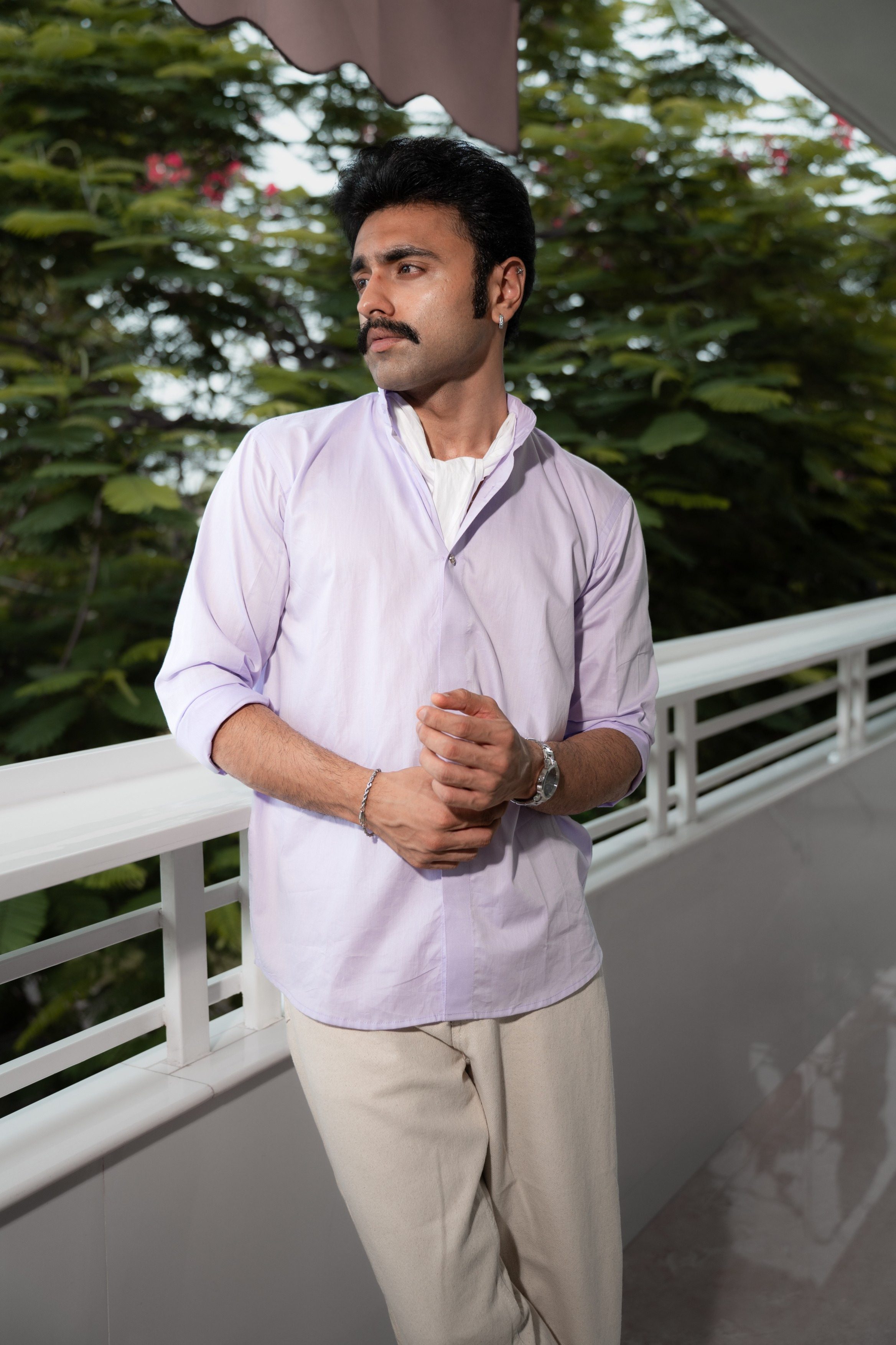 “Stardom” Lilac Cotton Shirt