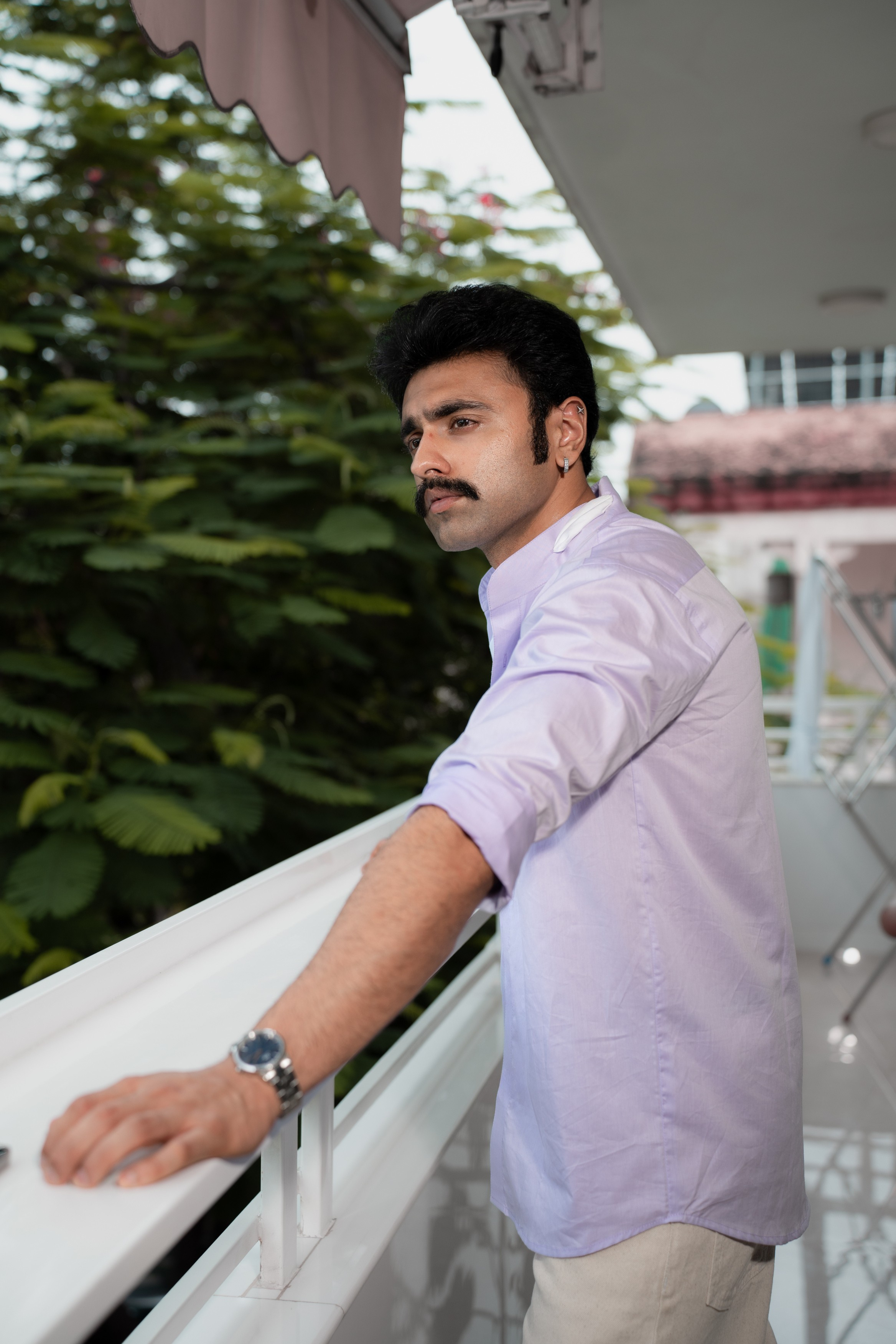 “Stardom” Lilac Cotton Shirt