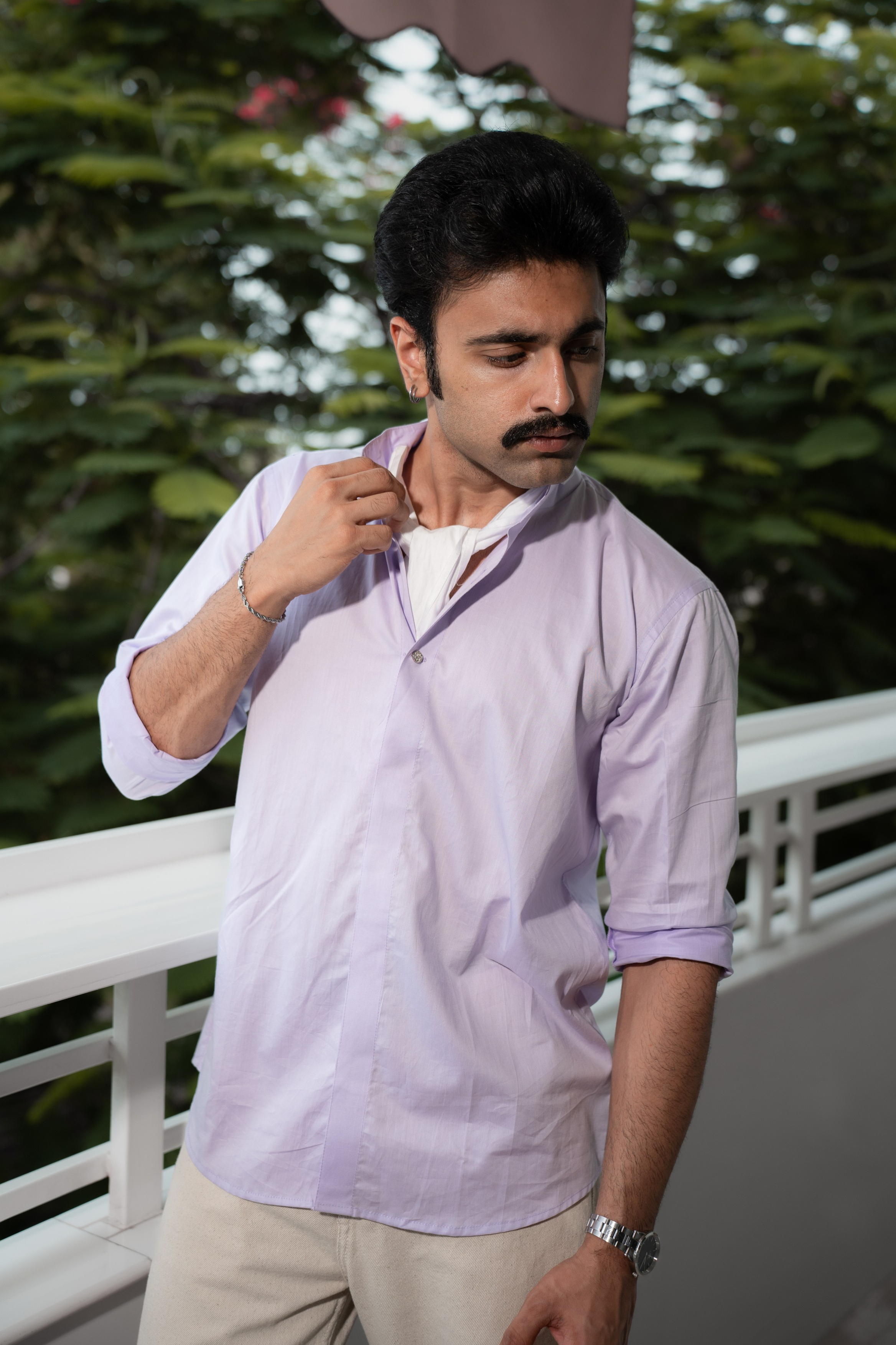 “Stardom” Lilac Cotton Shirt