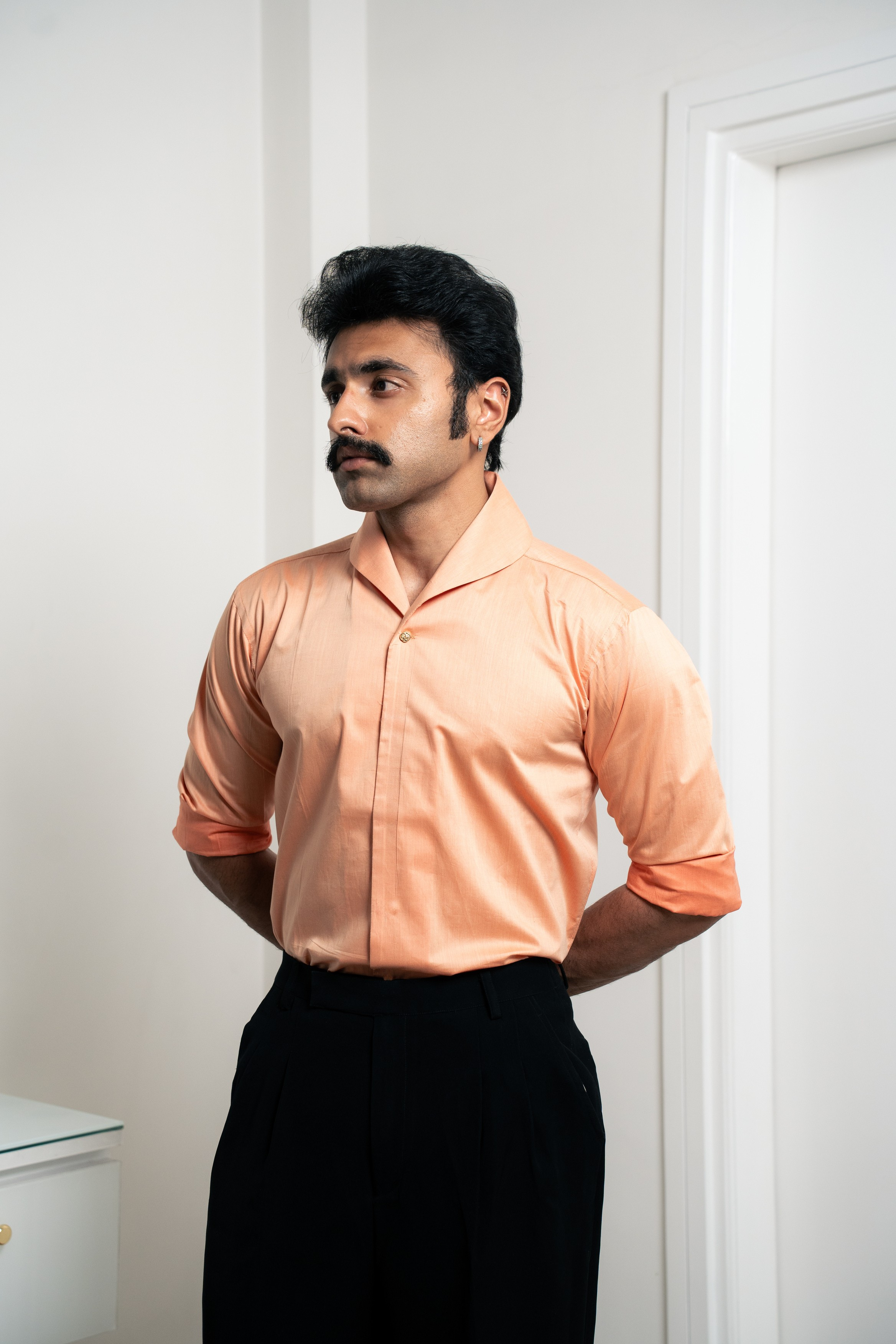 “The Icon” Orange in Giza Cotton Shirt