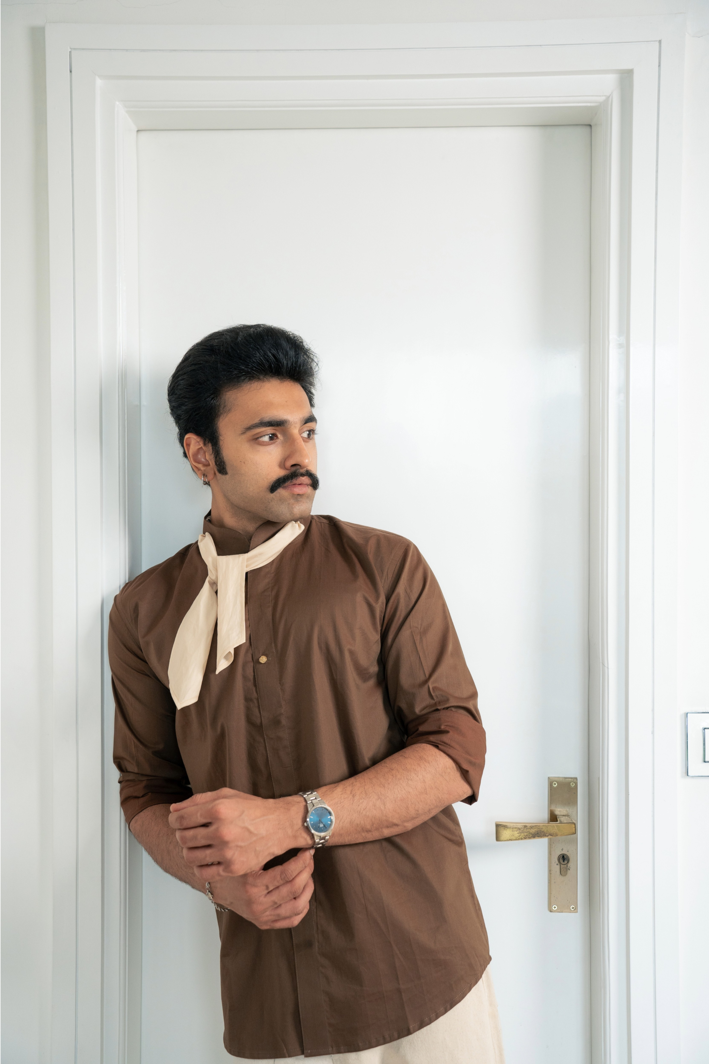 “Stardom” Brown Cotton Shirt