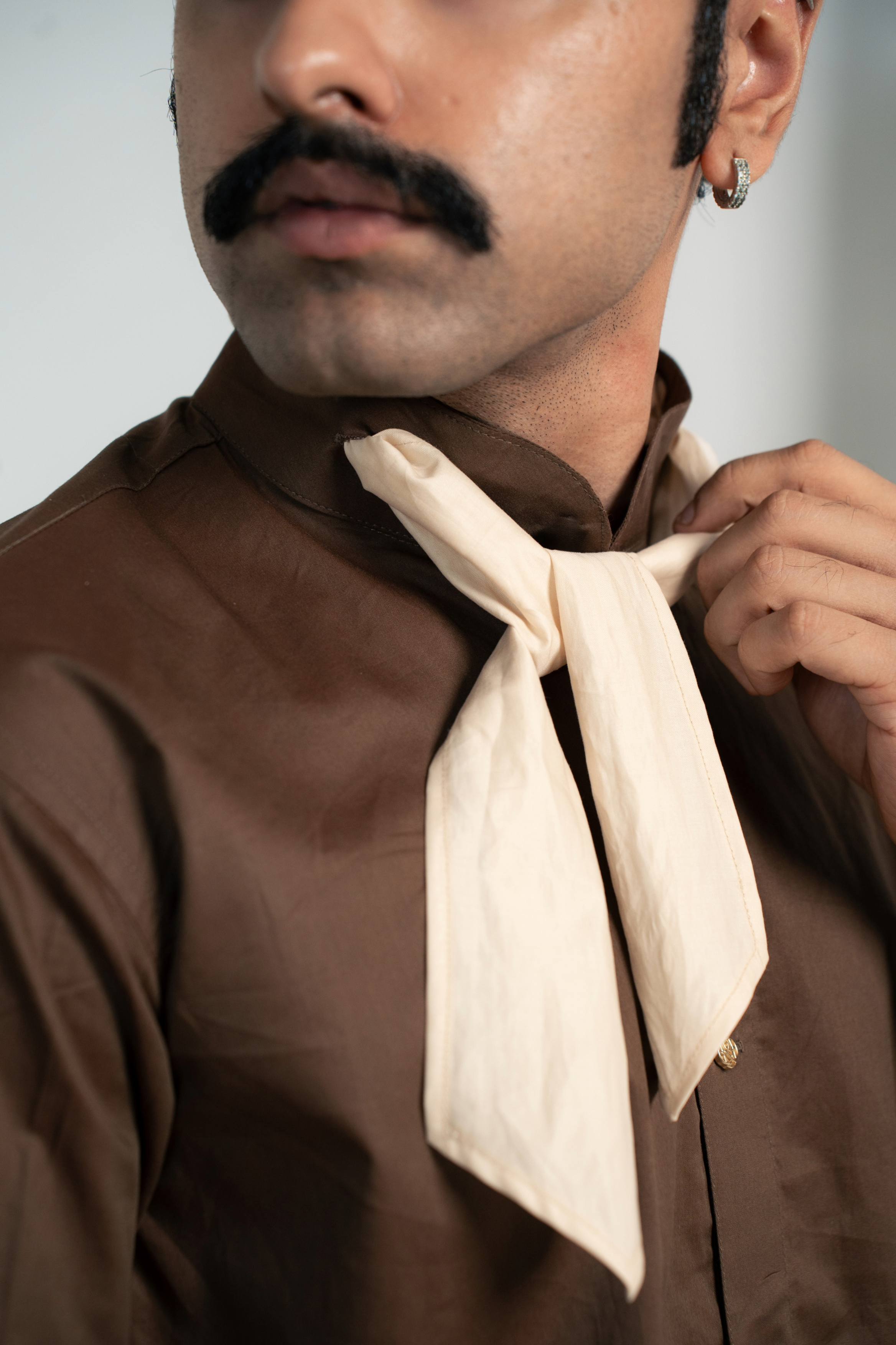 “Stardom” Brown Cotton Shirt
