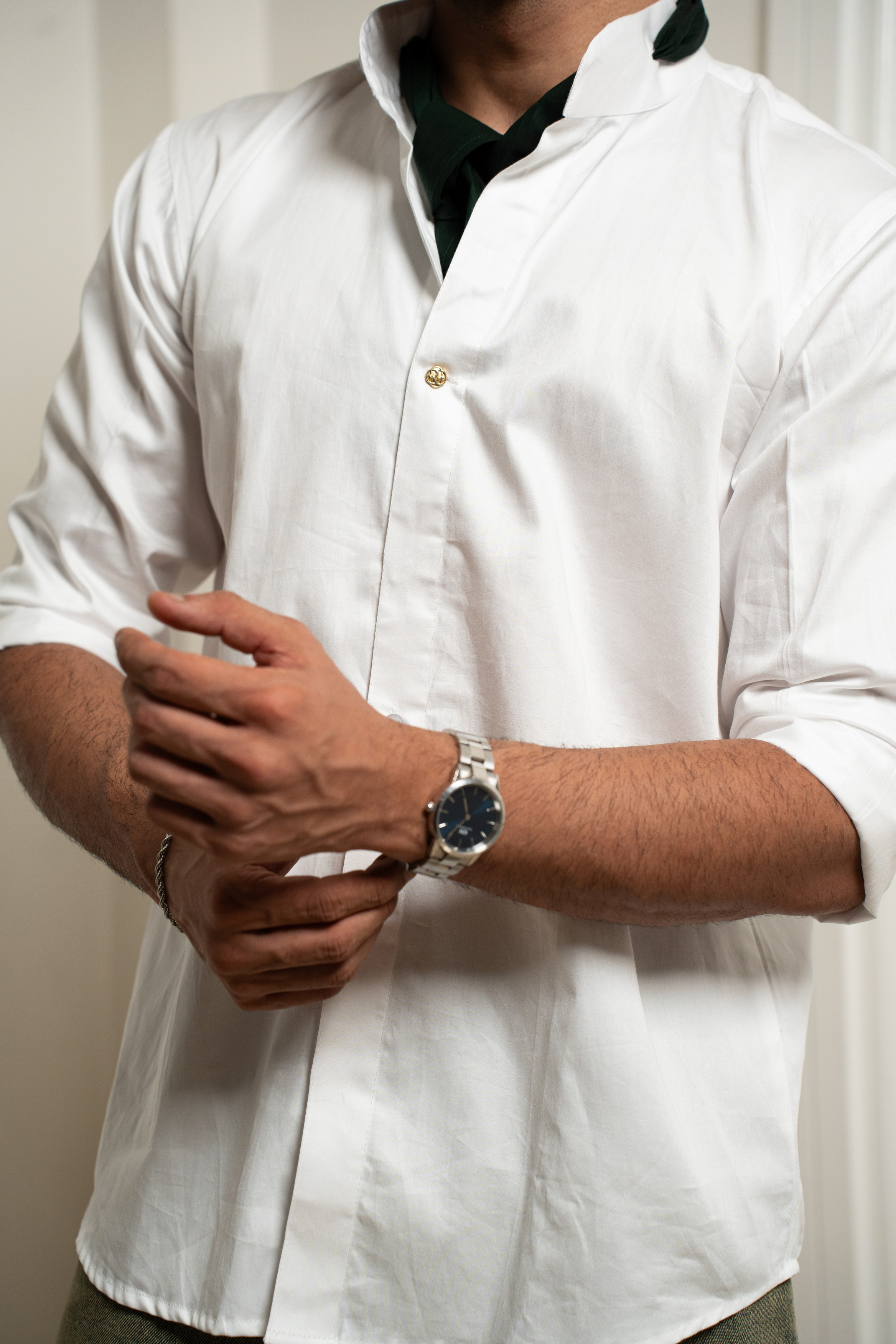 “Stardom” White Cotton Shirt