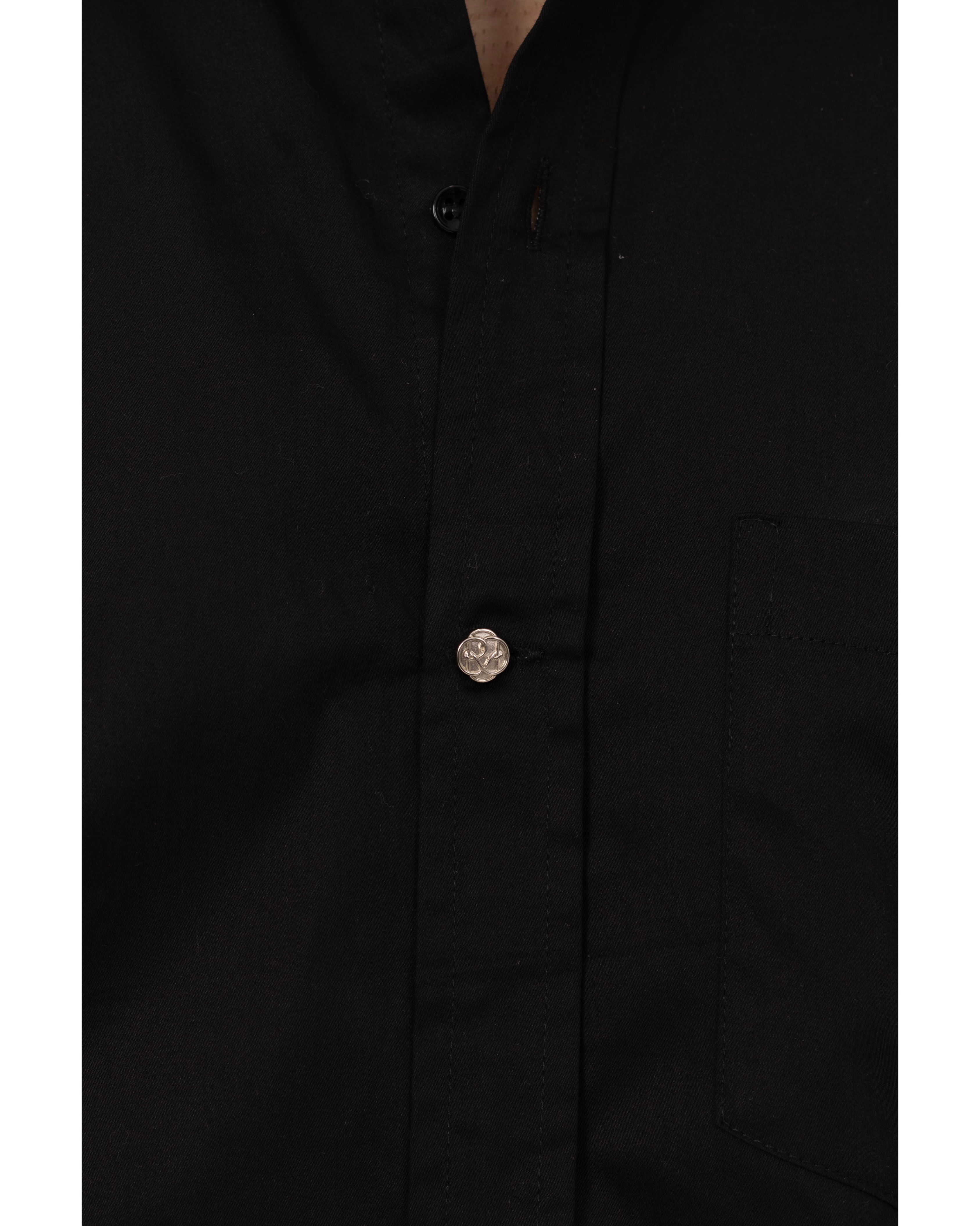 Black Shirt in Giza Cotton