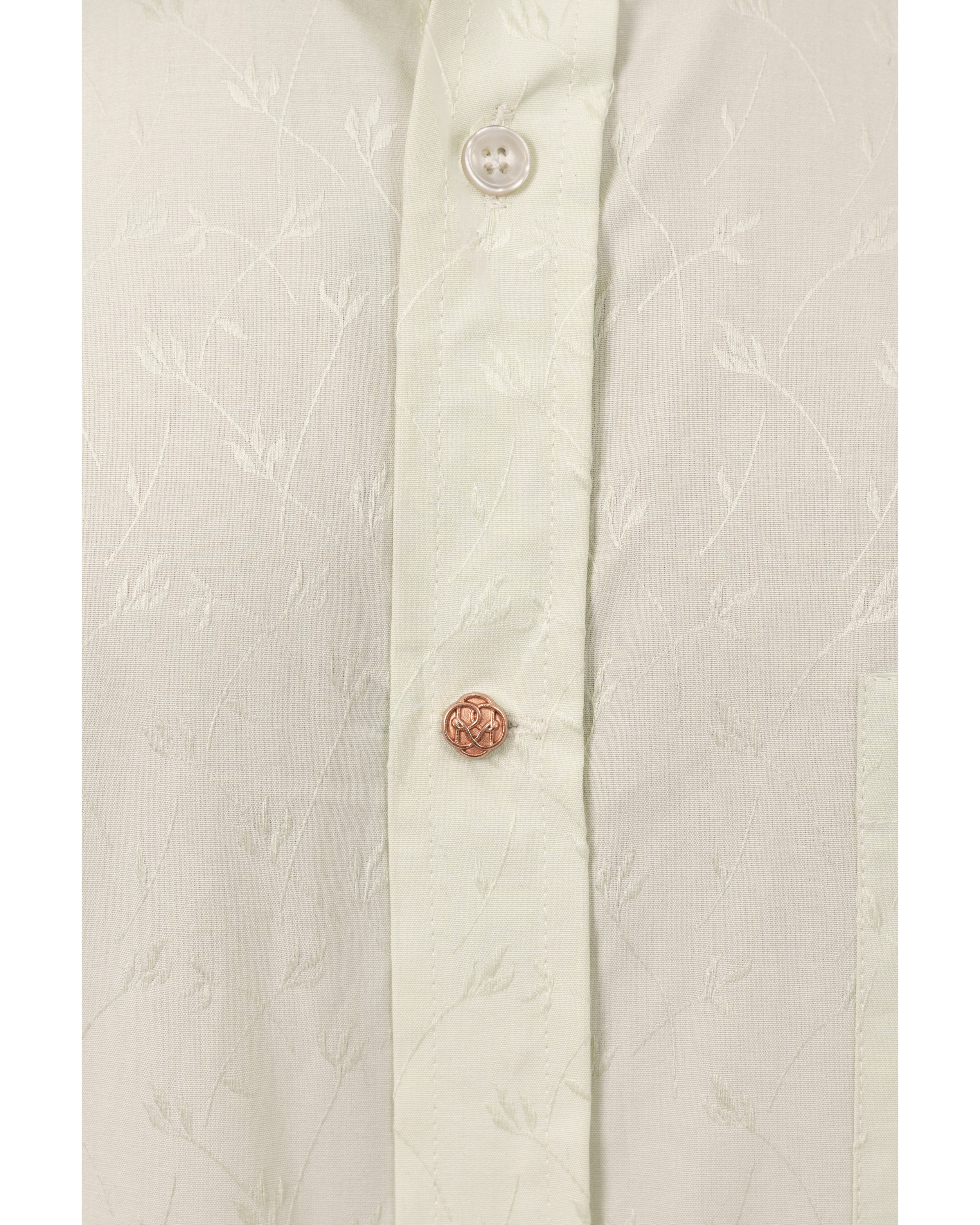 Green Vortex Printed Shirt in Cotton