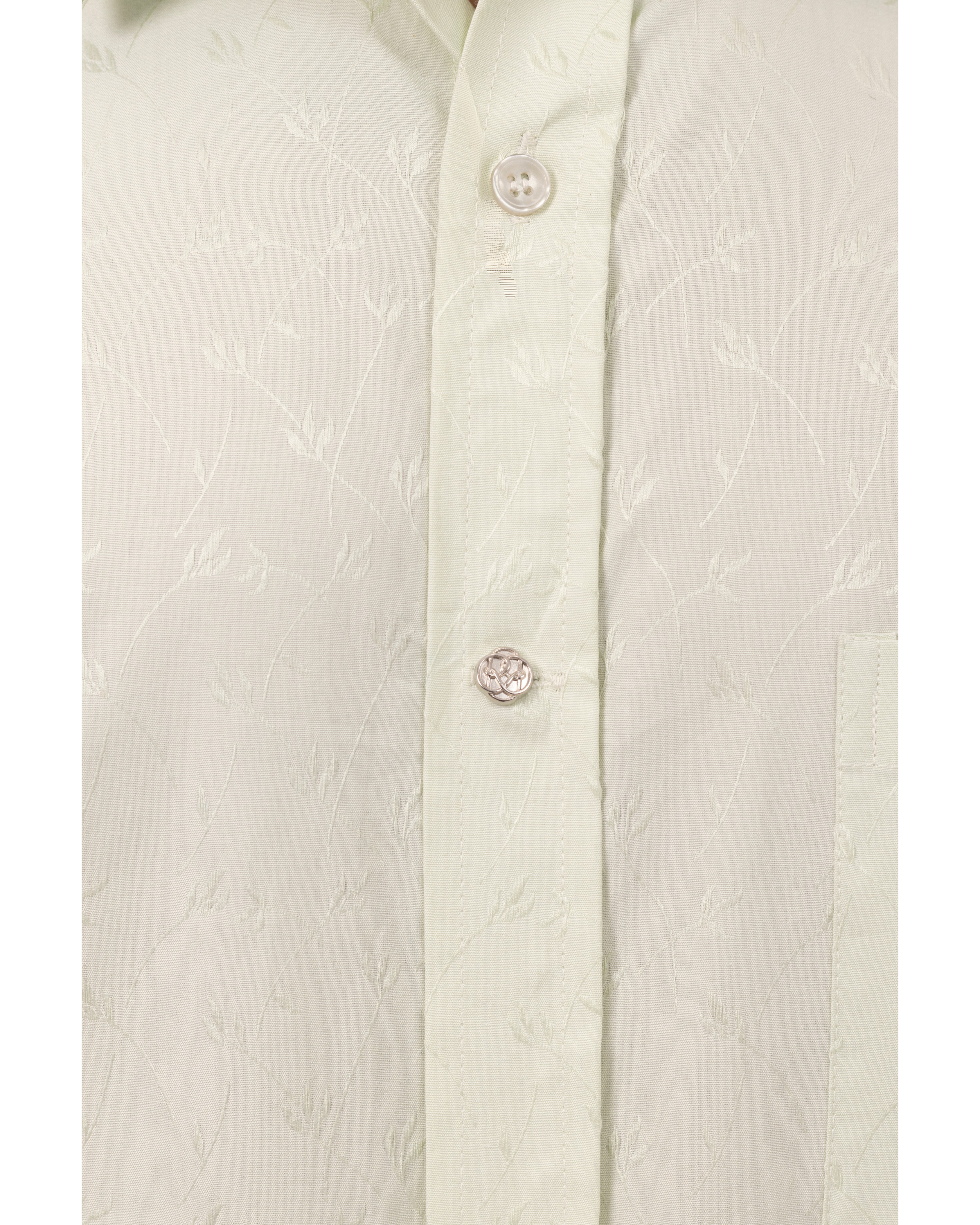 Green Vortex Printed Shirt in Cotton