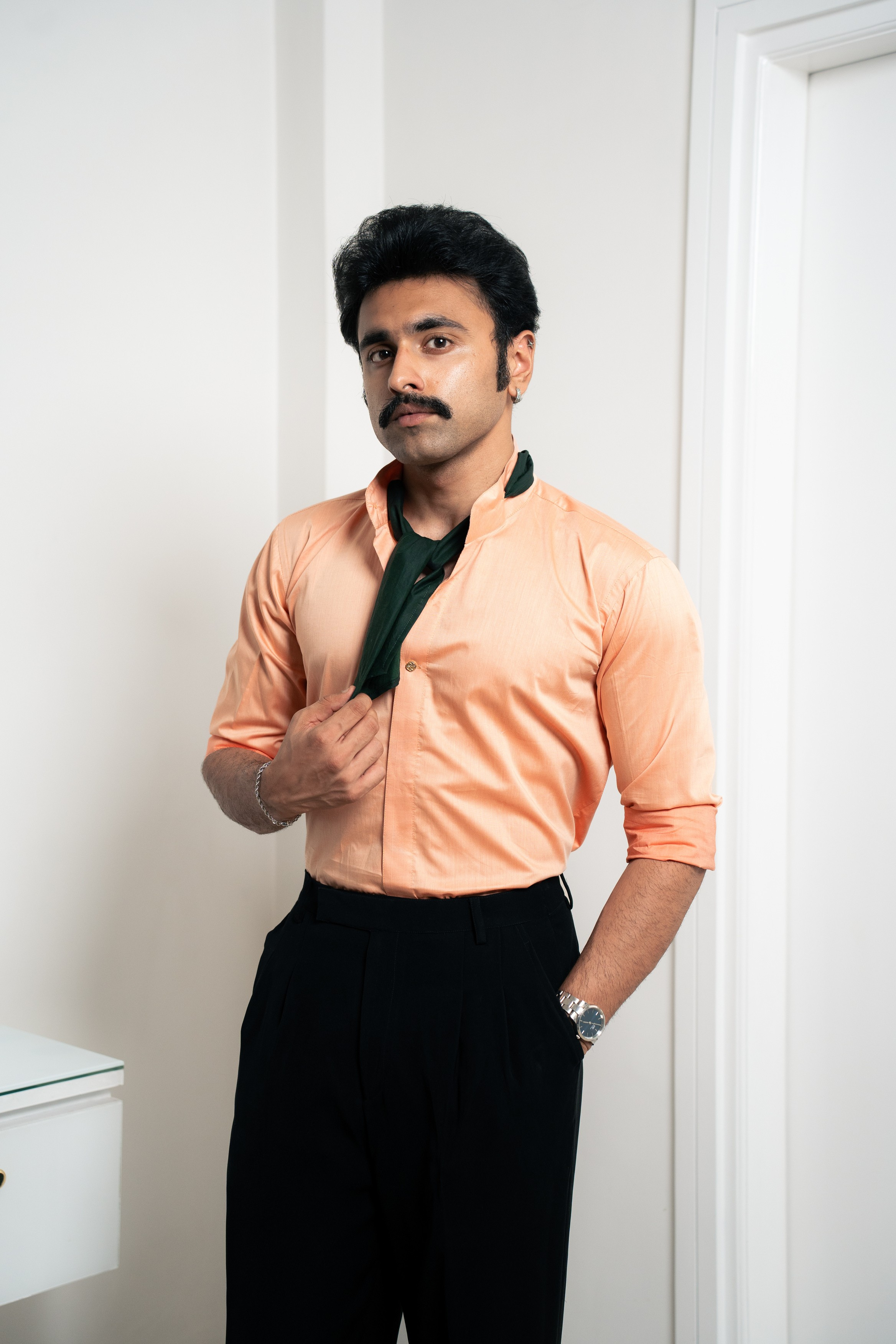 “Stardom” Orange Cotton Shirt