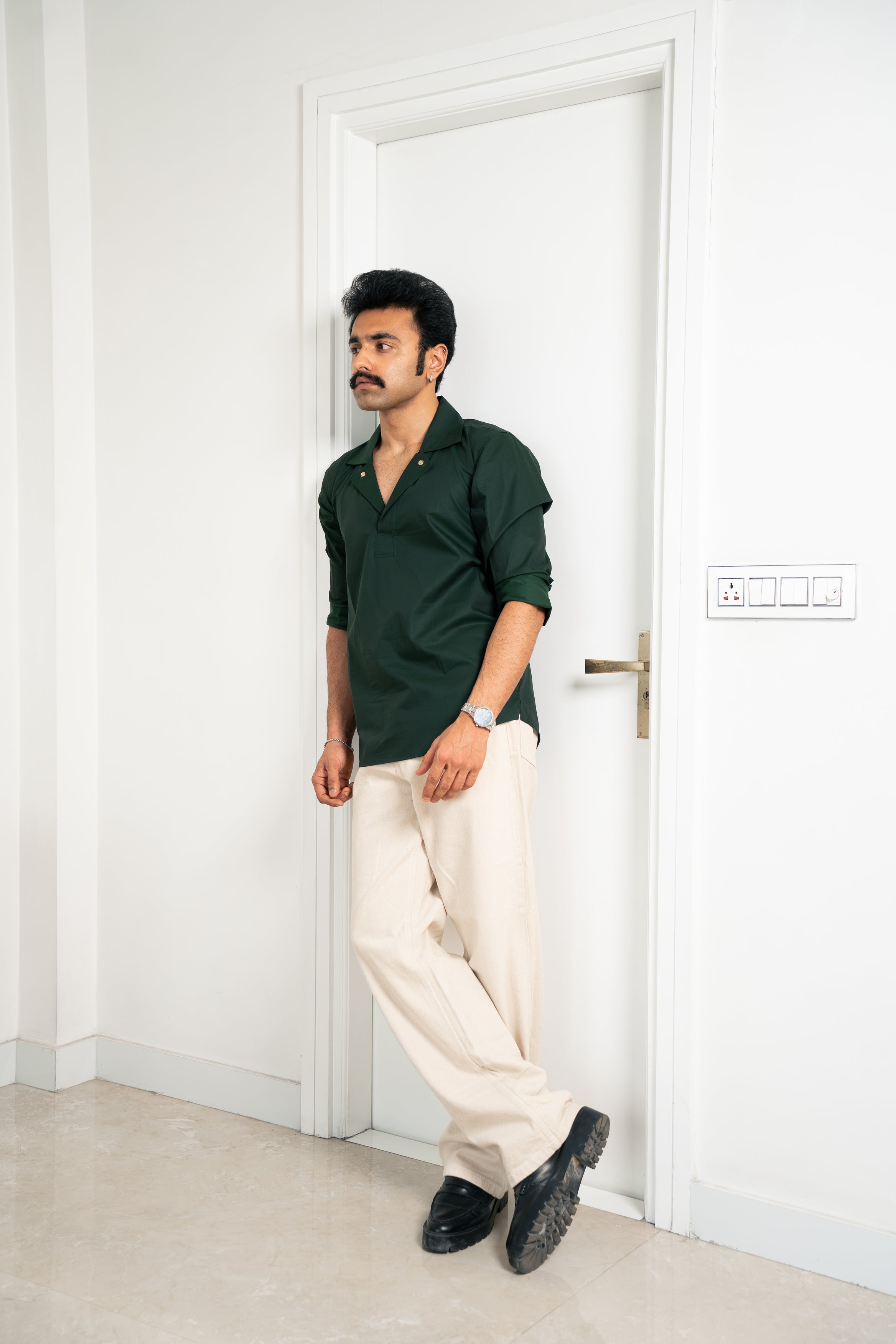 “The Rockstar” Emerald Green Giza Cotton Shirt