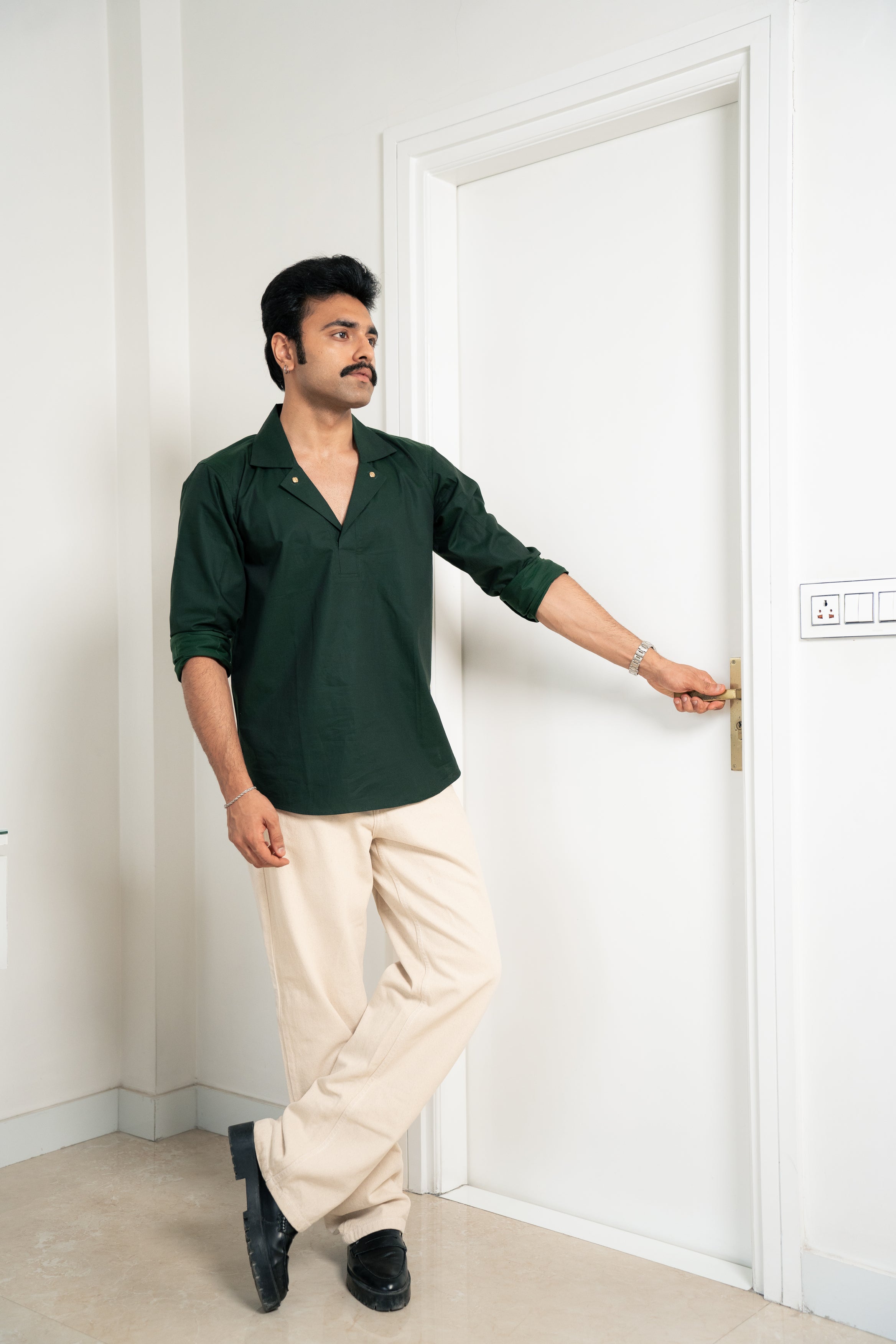 “The Rockstar” Emerald Green Giza Cotton Shirt