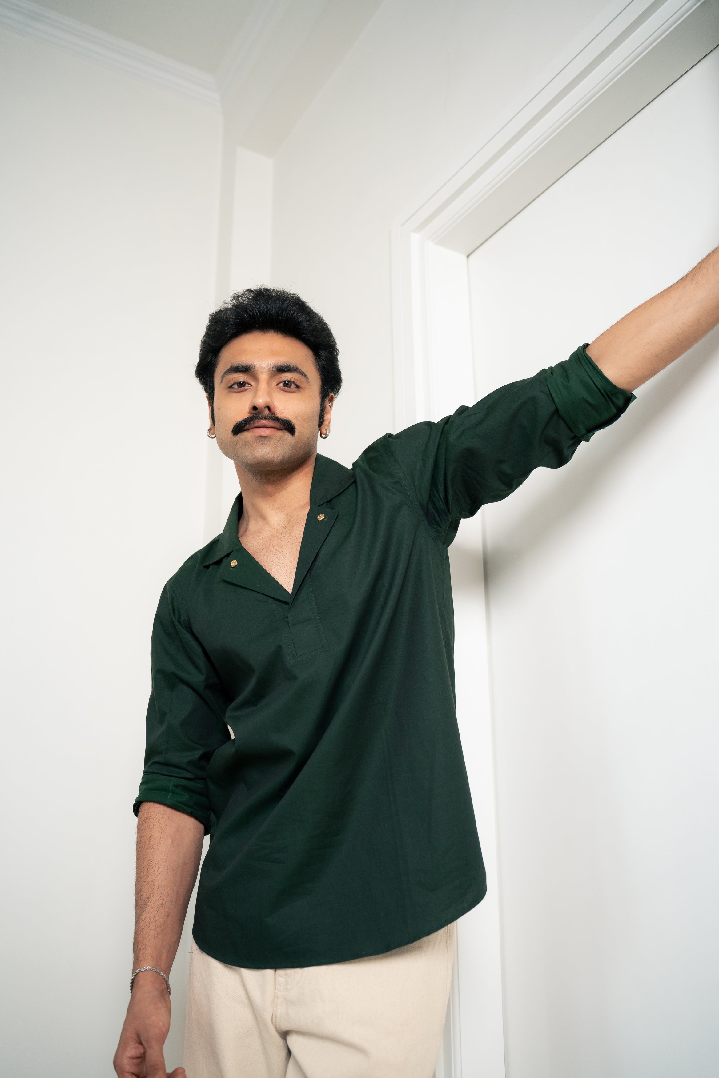 “The Rockstar” Emerald Green Giza Cotton Shirt