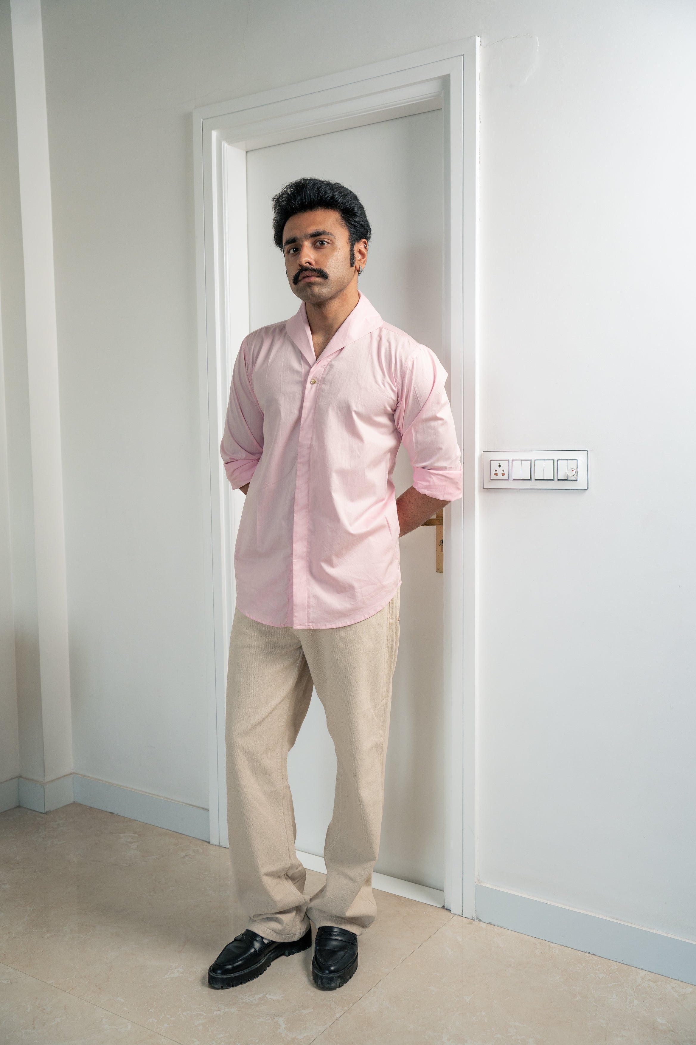 “The Icon” Pink in Giza Cotton Shirt