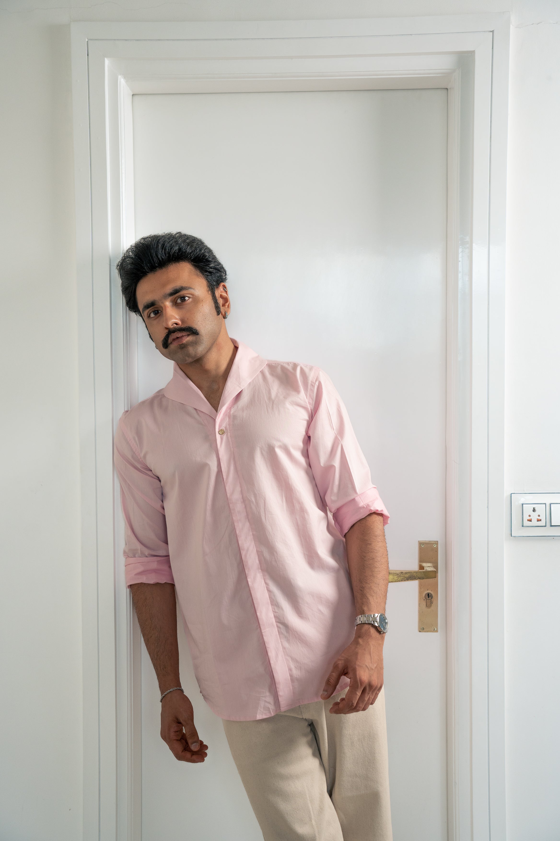 “The Icon” Pink in Giza Cotton Shirt