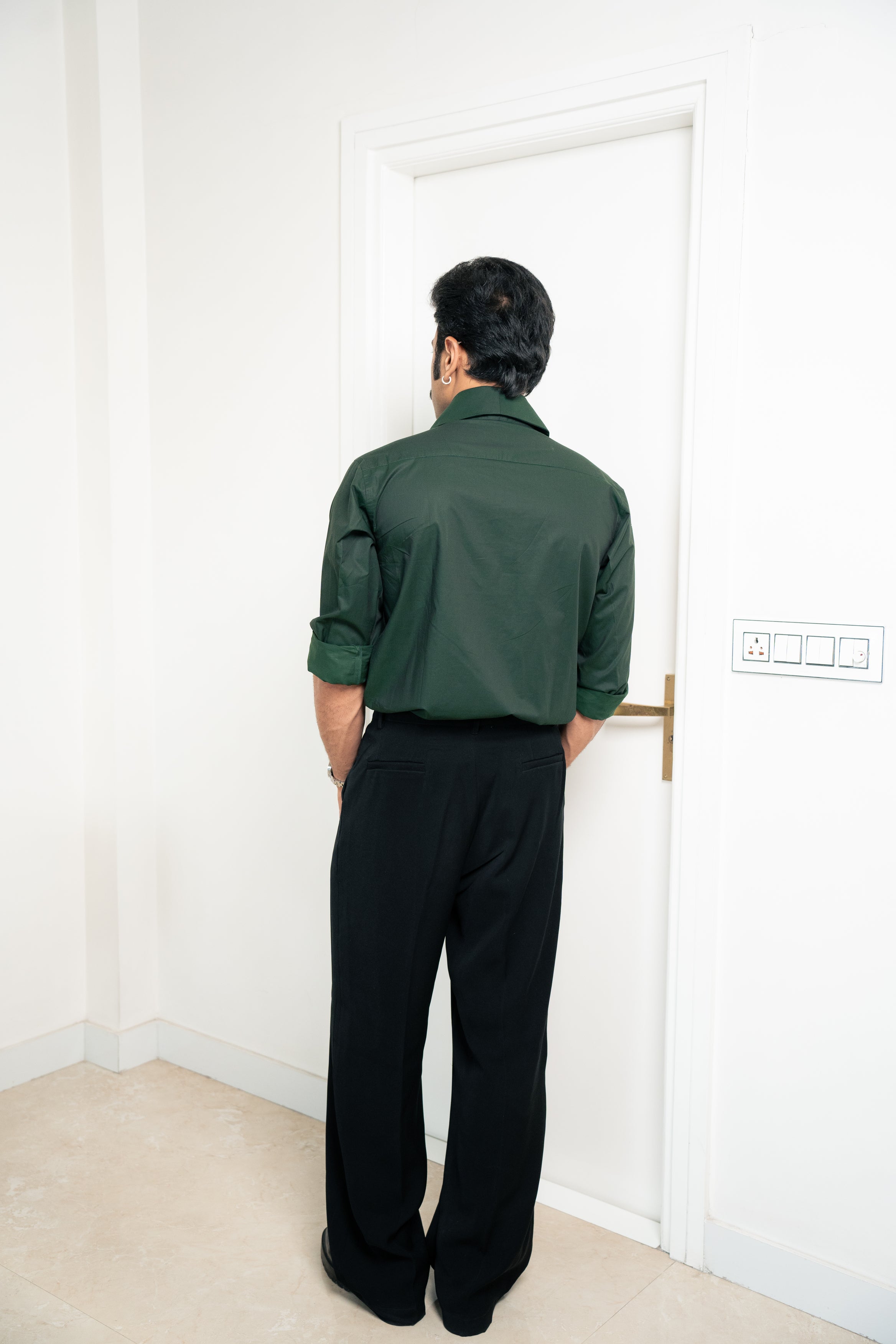 “The Icon” Emerald Green in Giza Cotton Shirt