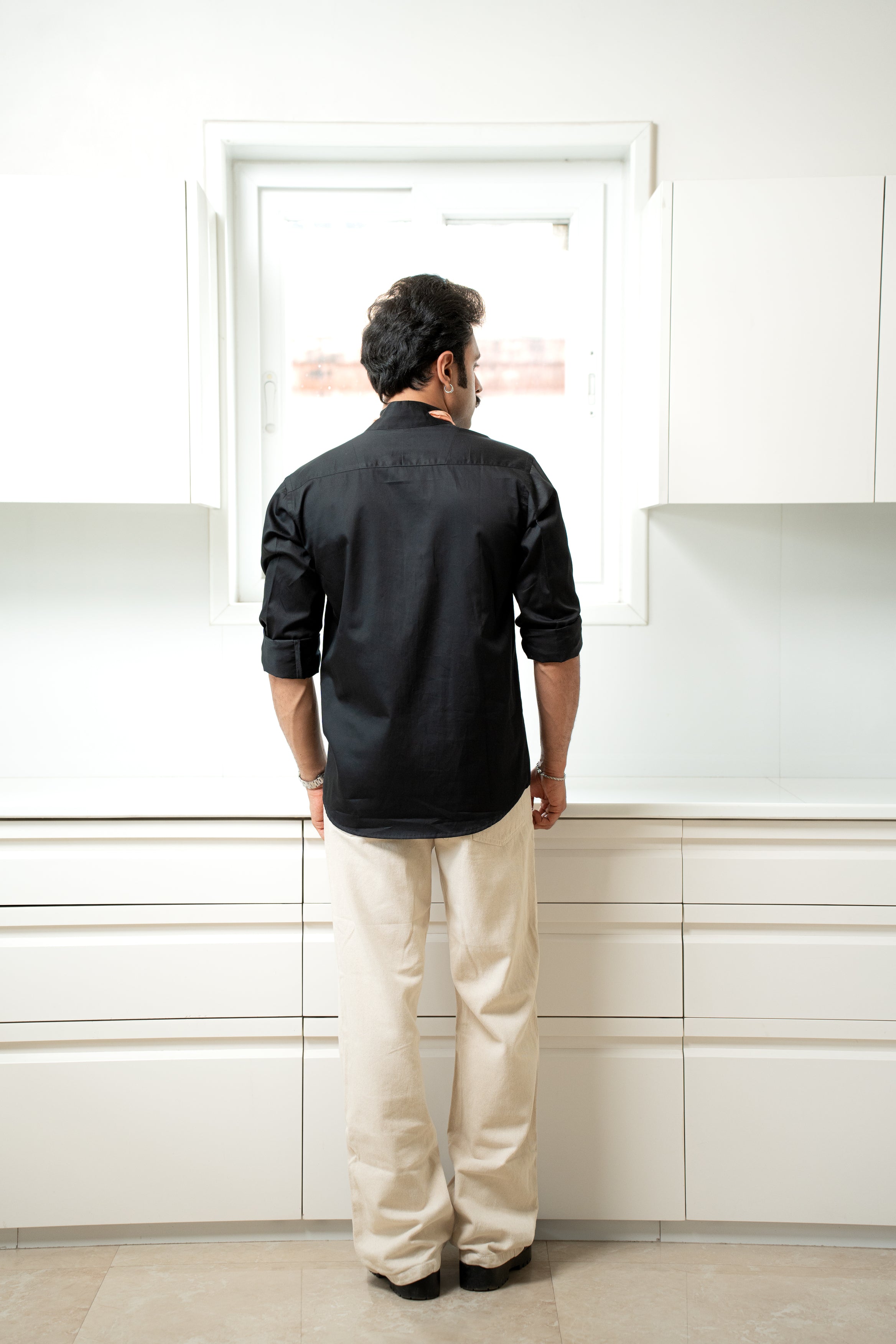 “Stardom” Black Cotton Shirt