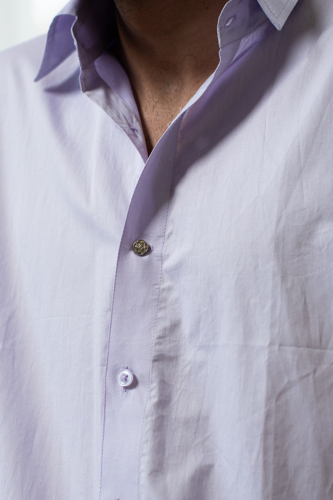 "Monaco" Lilac Giza Cotton Shirt