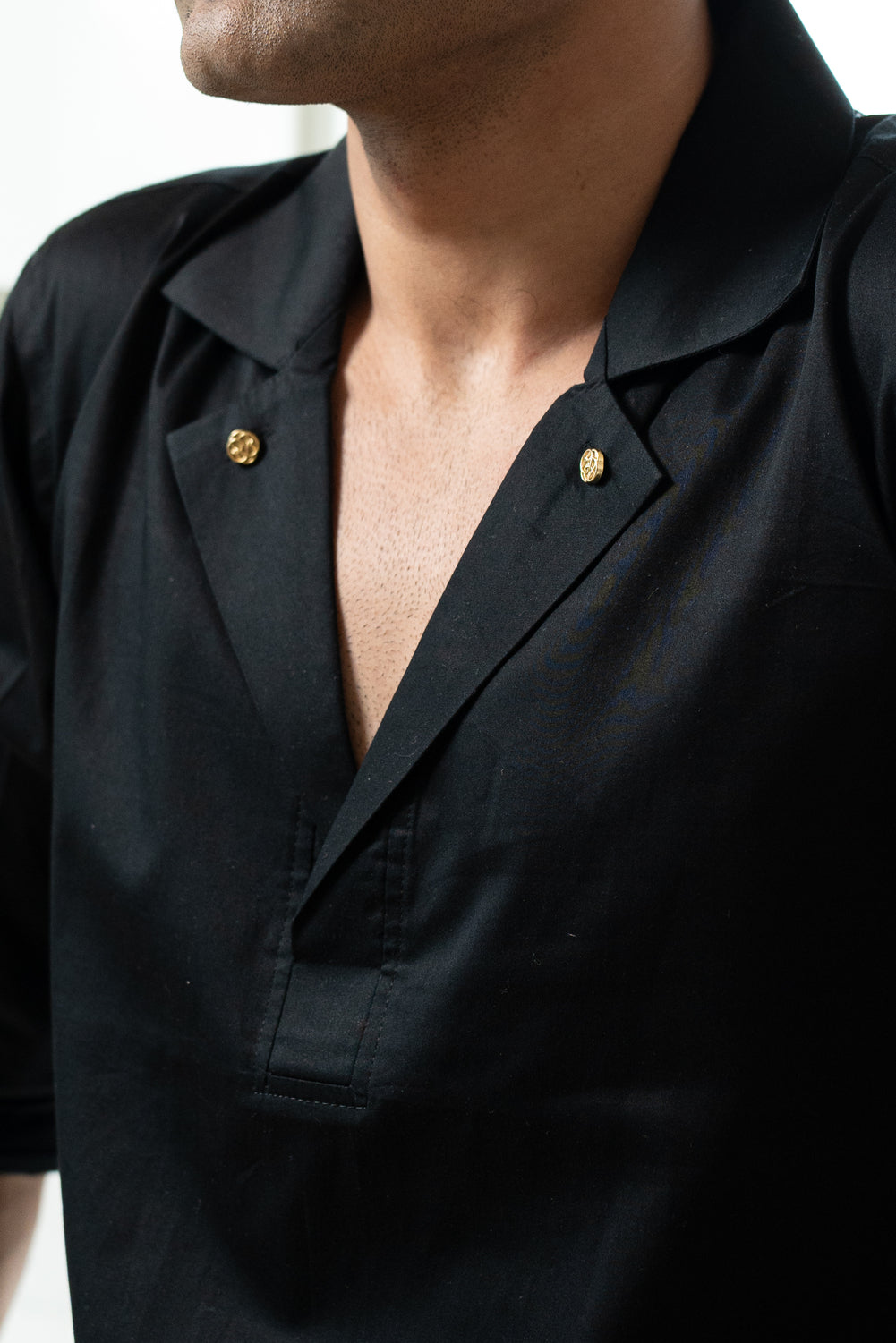 “The Rockstar” Black Giza Cotton Shirt