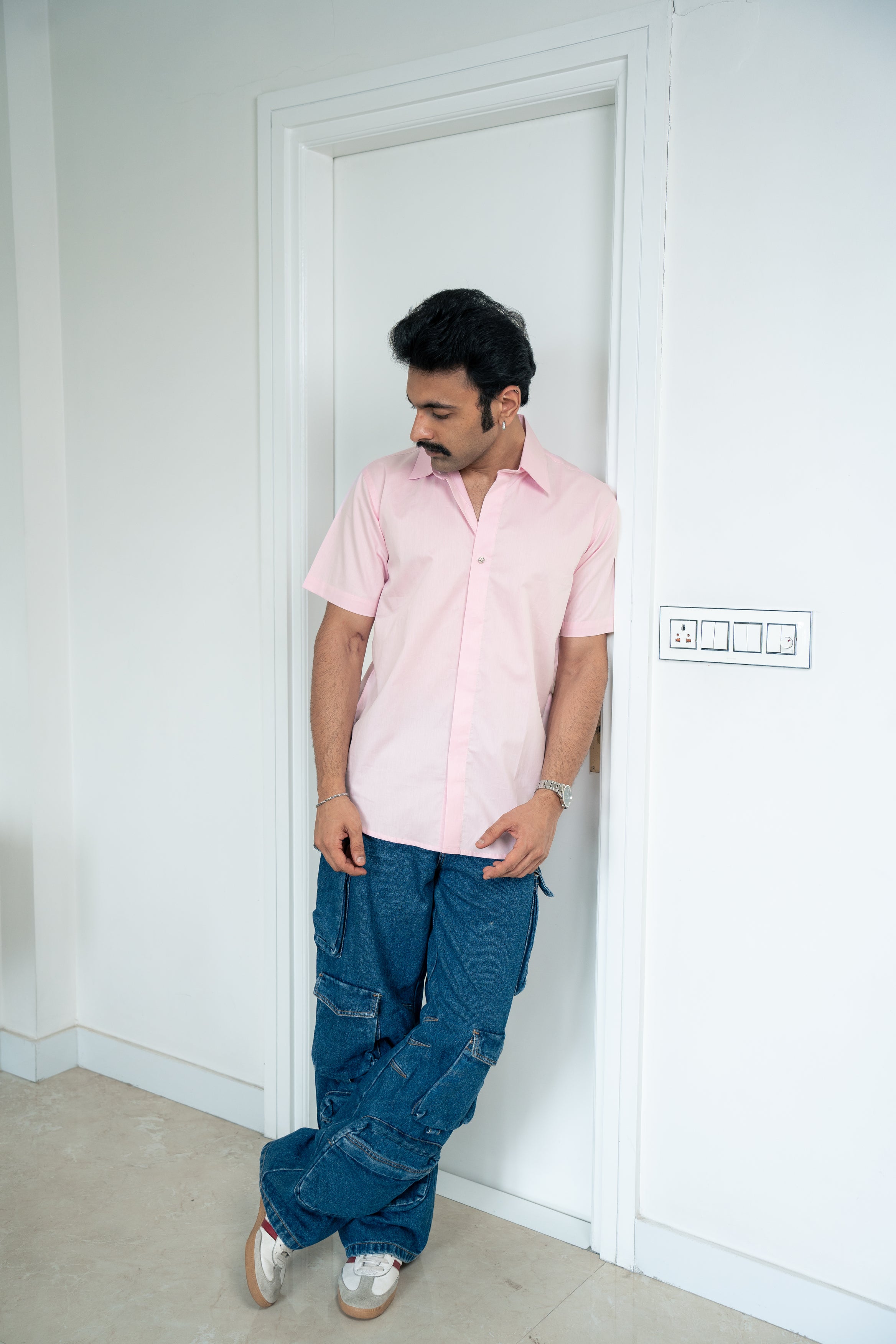"Monaco" Pink Giza Cotton Shirt