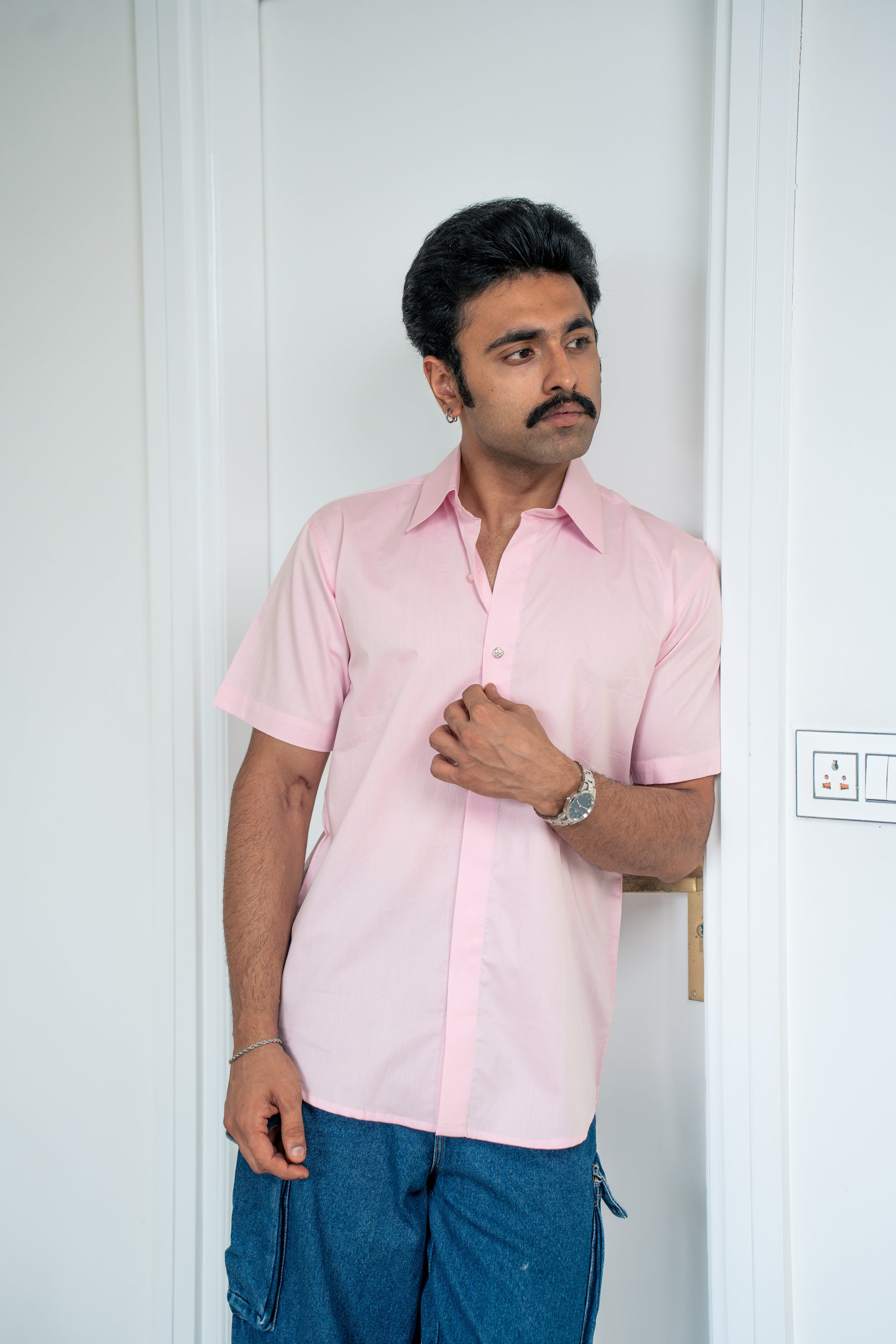 "Monaco" Pink Giza Cotton Shirt