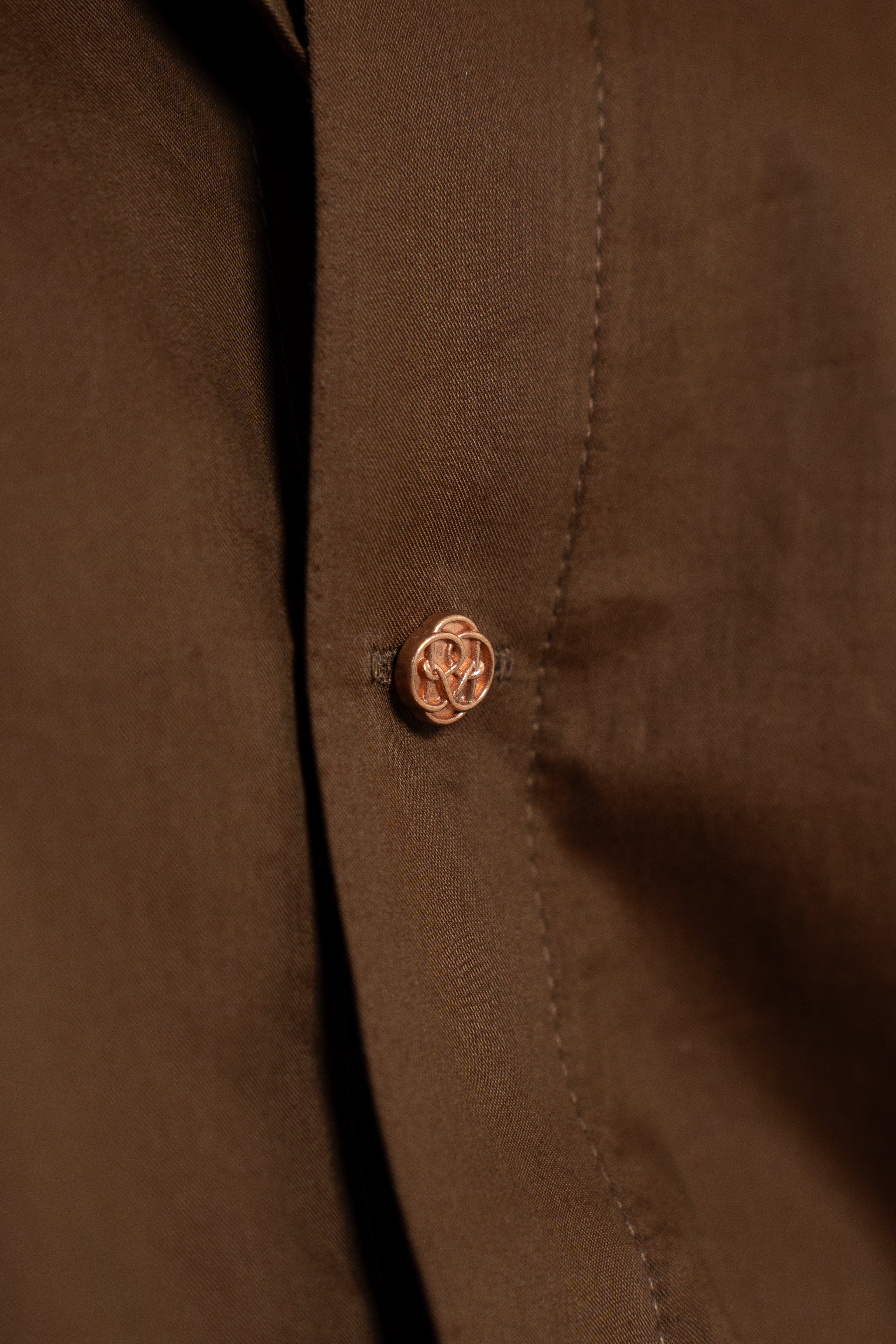 “Stardom” Brown Cotton Shirt