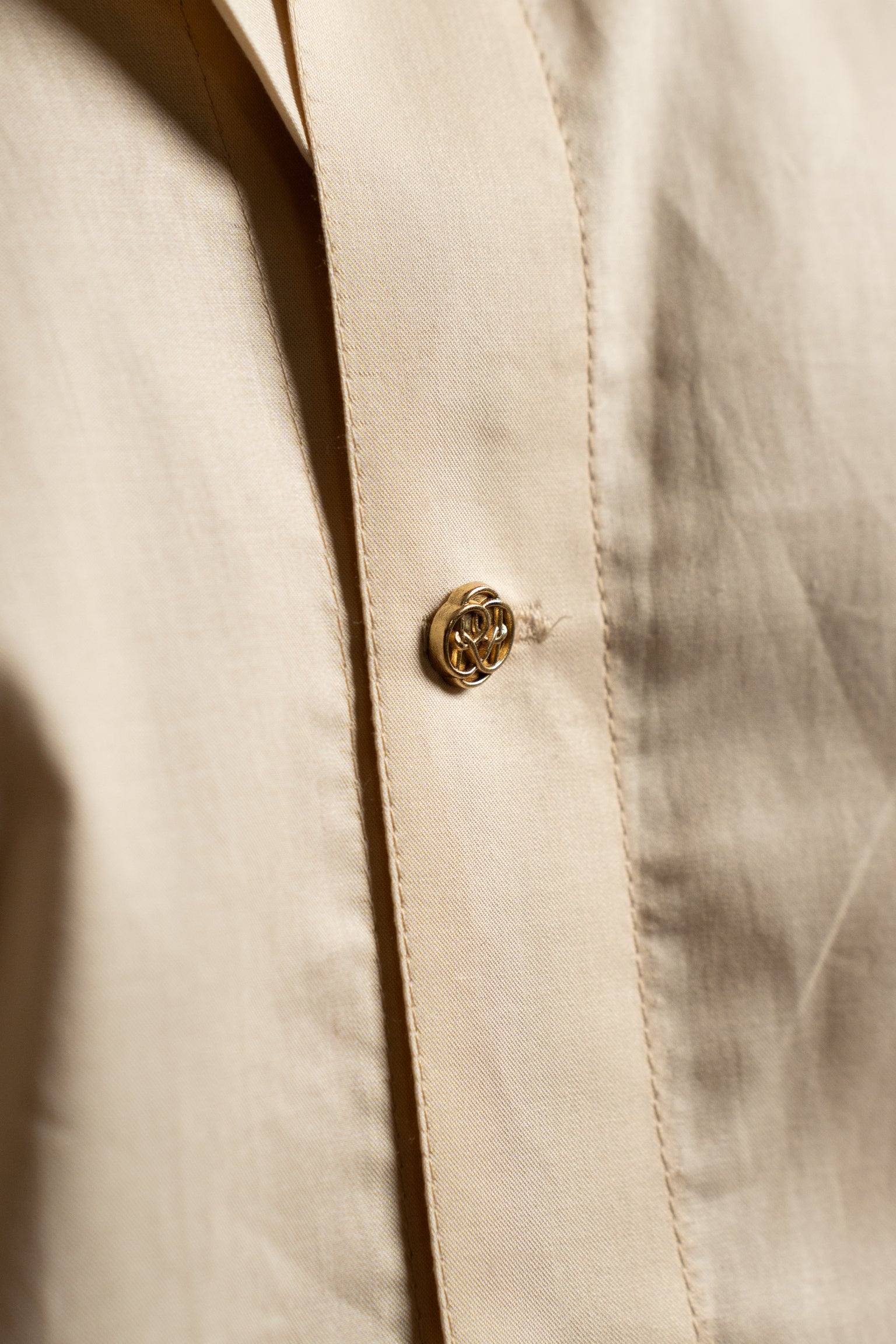 "Monaco" Beige Giza Cotton Shirt