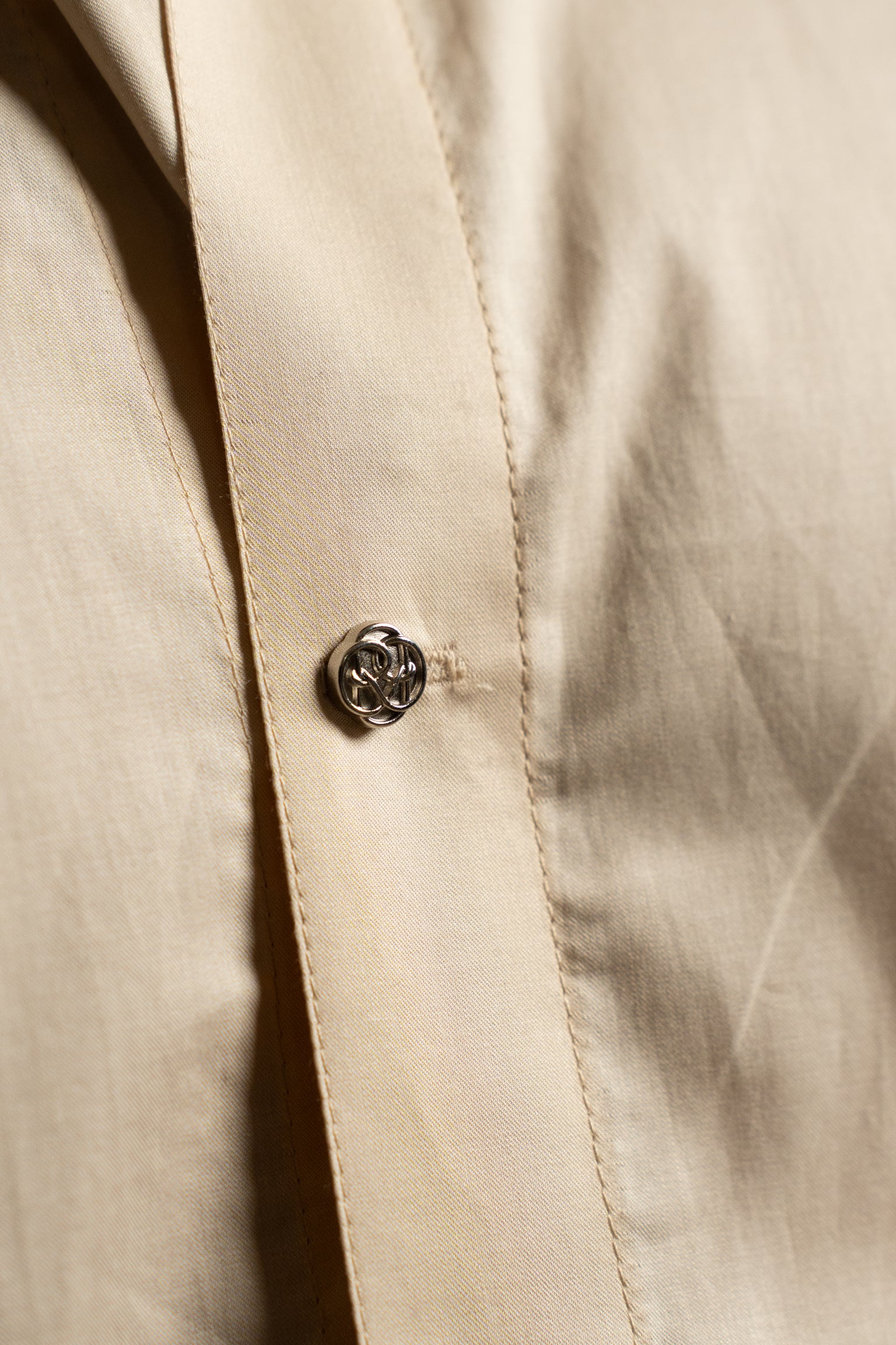 "Monaco" Beige Giza Cotton Shirt