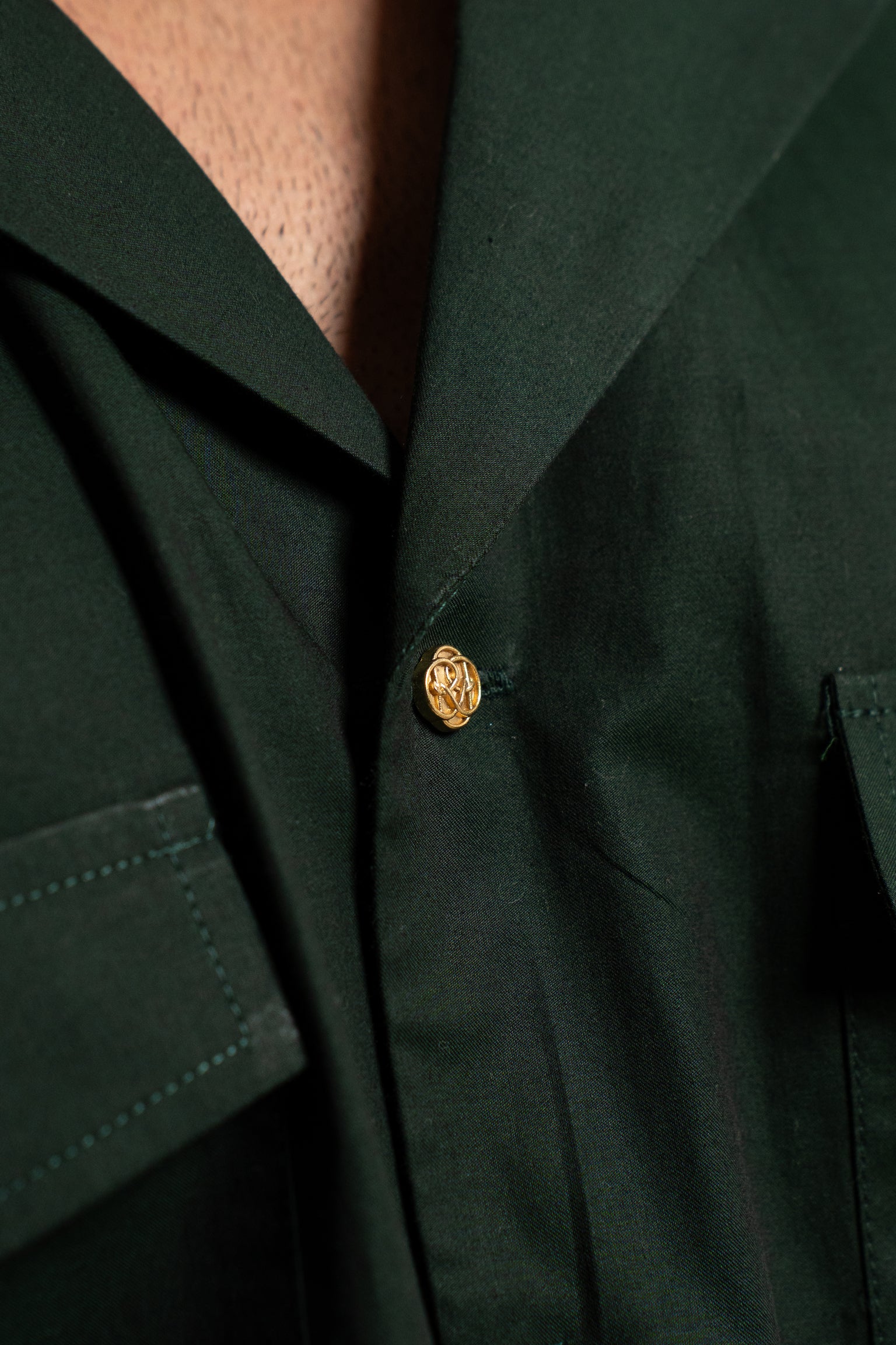 "The Hunter" Emerald Green Giza Cotton Shirt