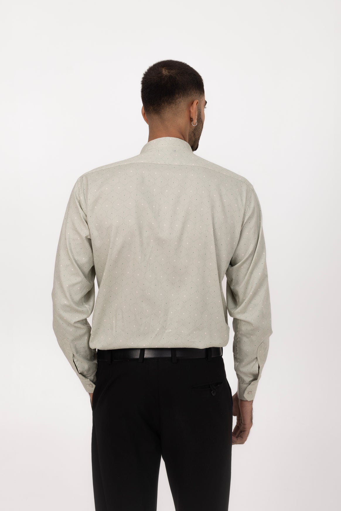 Green Vortex Printed Shirt in Cotton