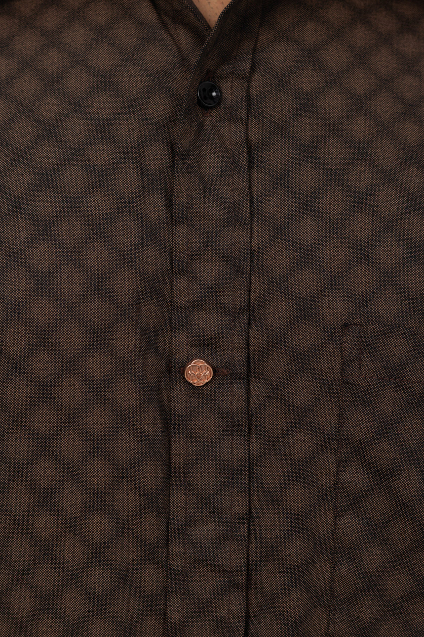 Chocolate Printed Shirt in Cotton