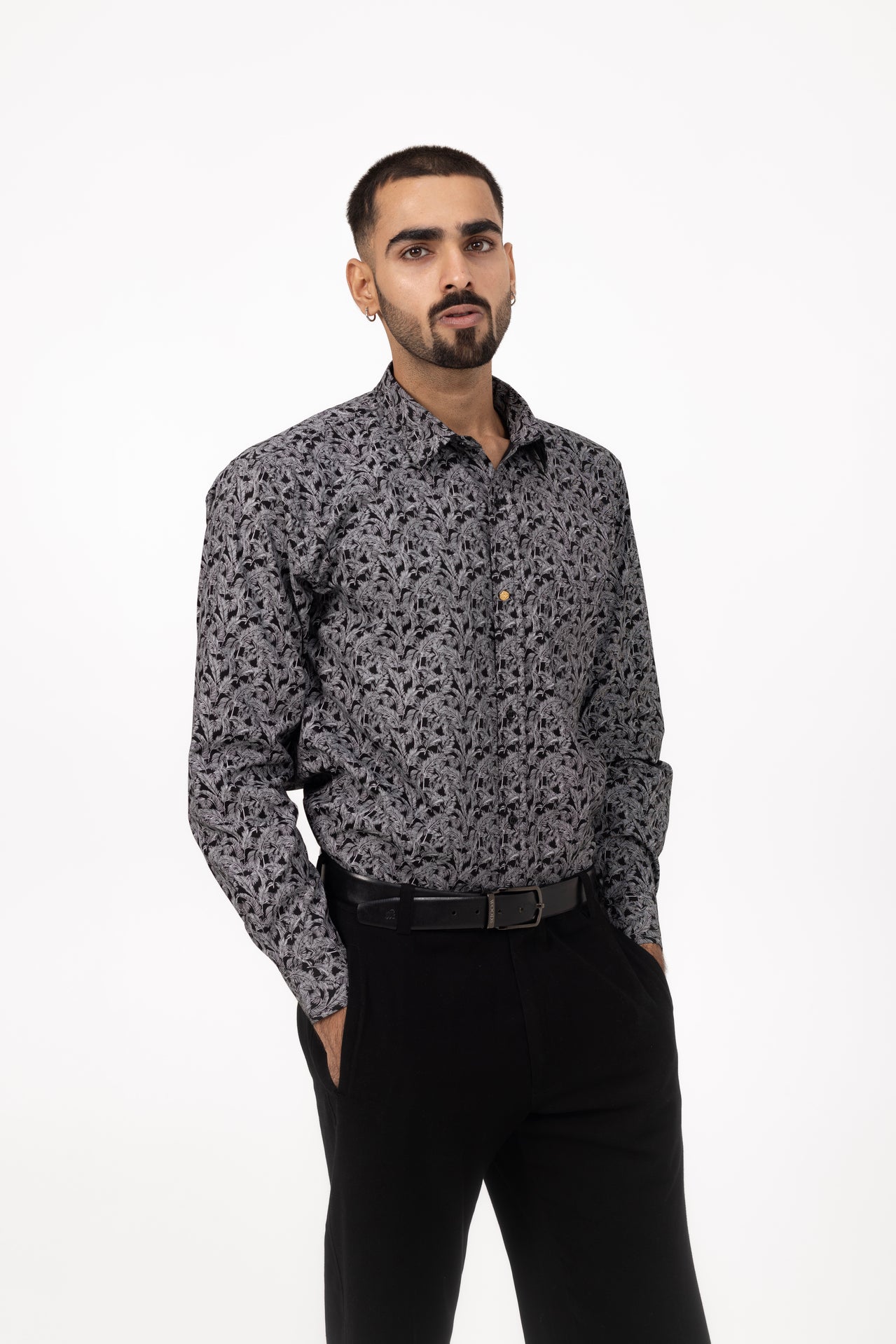 Dark Fall Printed Shirt in Cotton