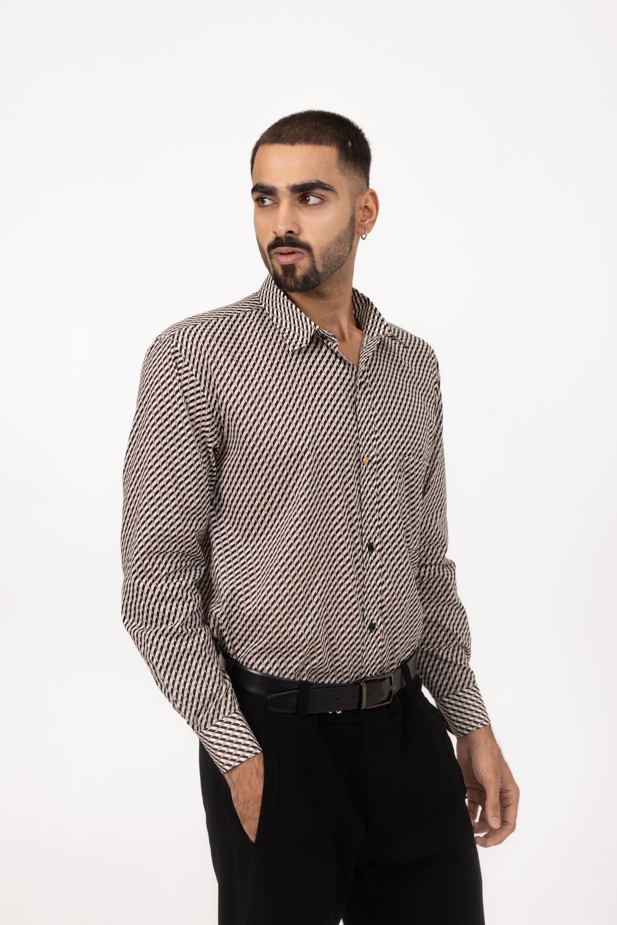 Cubism Printed Shirt in Cotton