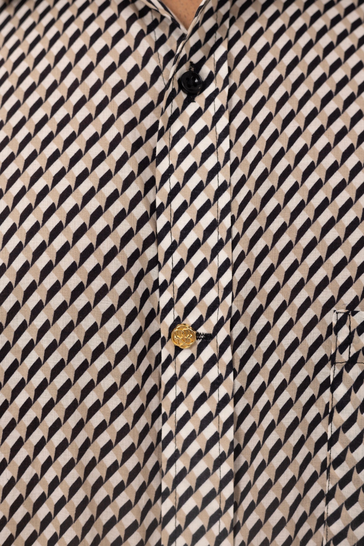 Cubism Printed Shirt in Cotton