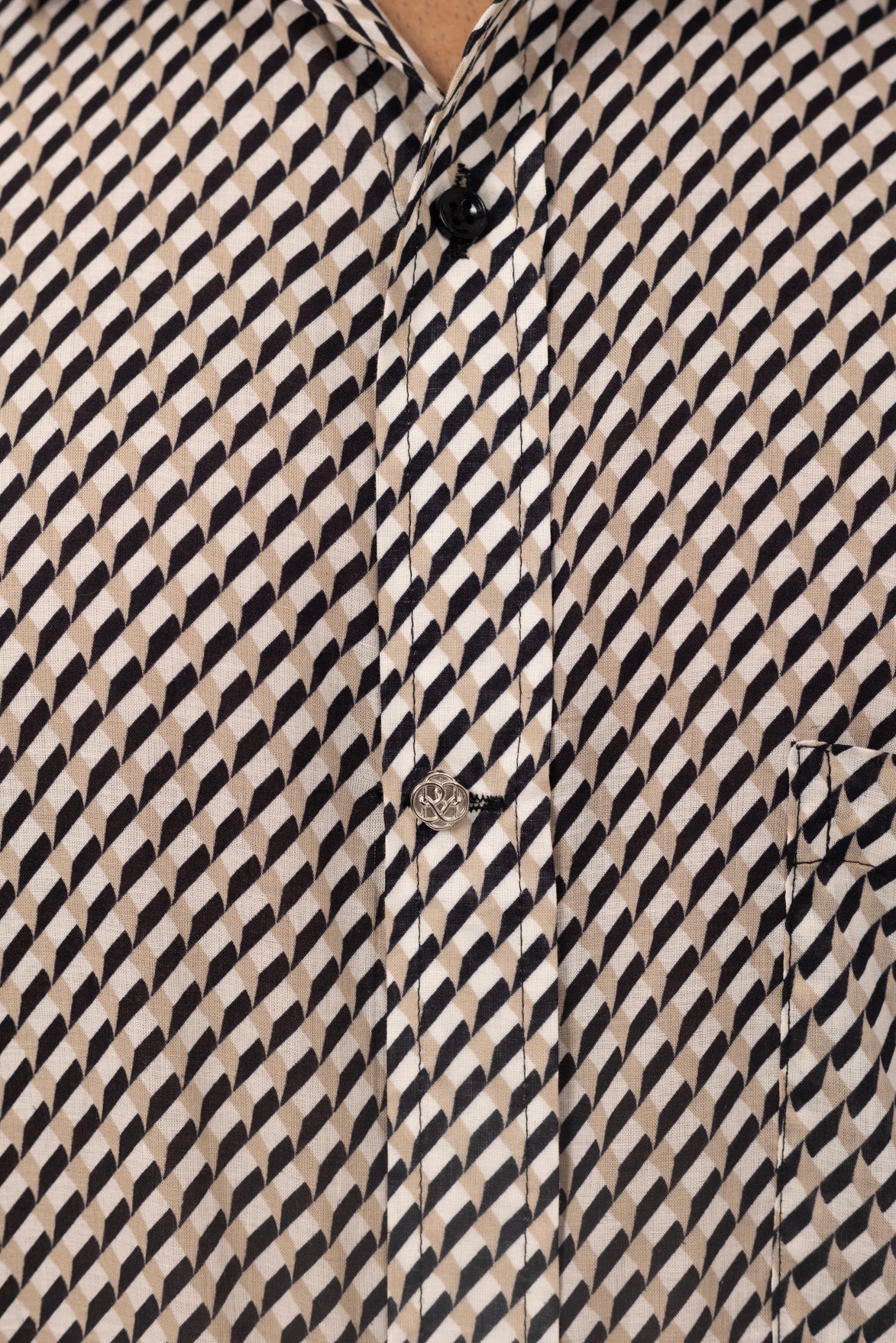 Cubism Printed Shirt in Cotton