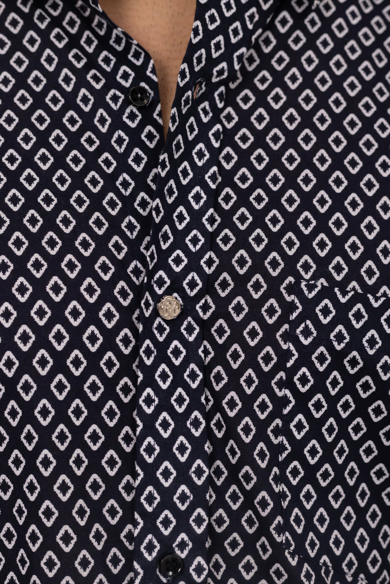 Midnight Diamond Printed Shirt in Cotton