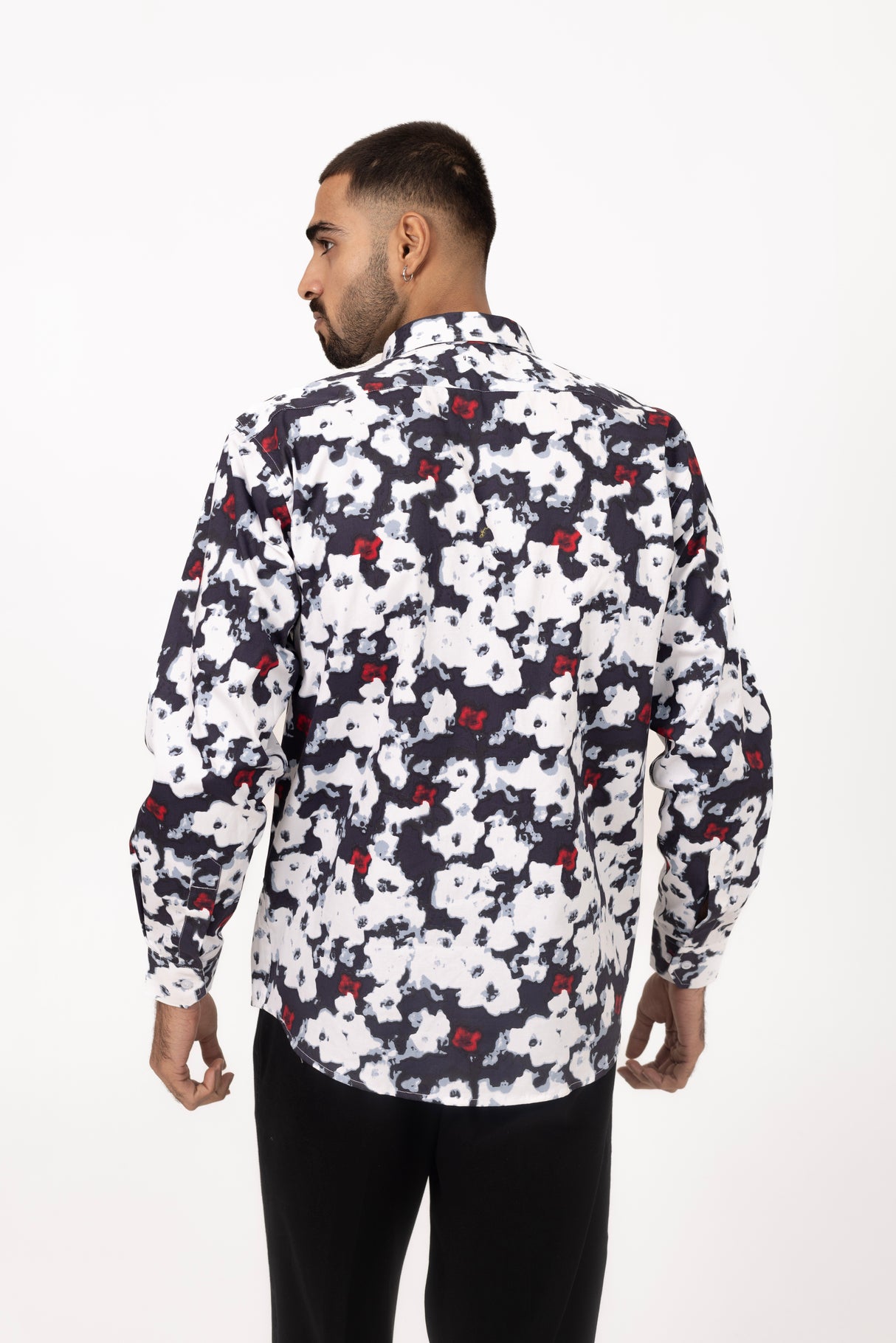 Abstract Printed Shirt in Cotton