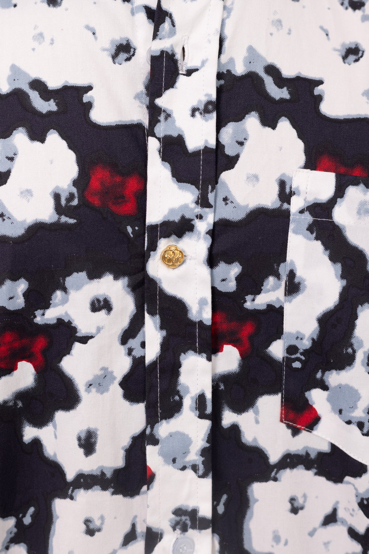 Abstract Printed Shirt in Cotton