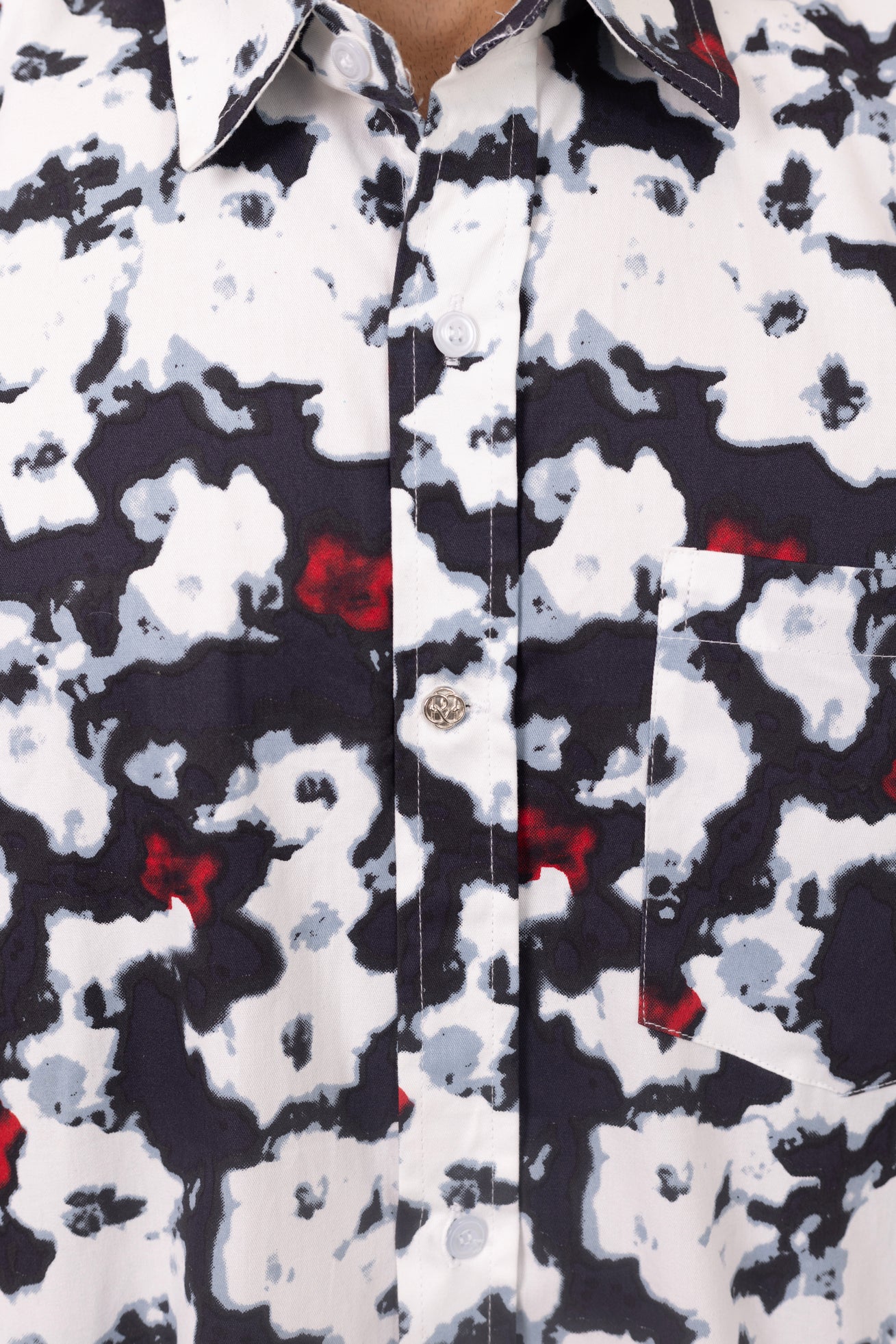 Abstract Printed Shirt in Cotton