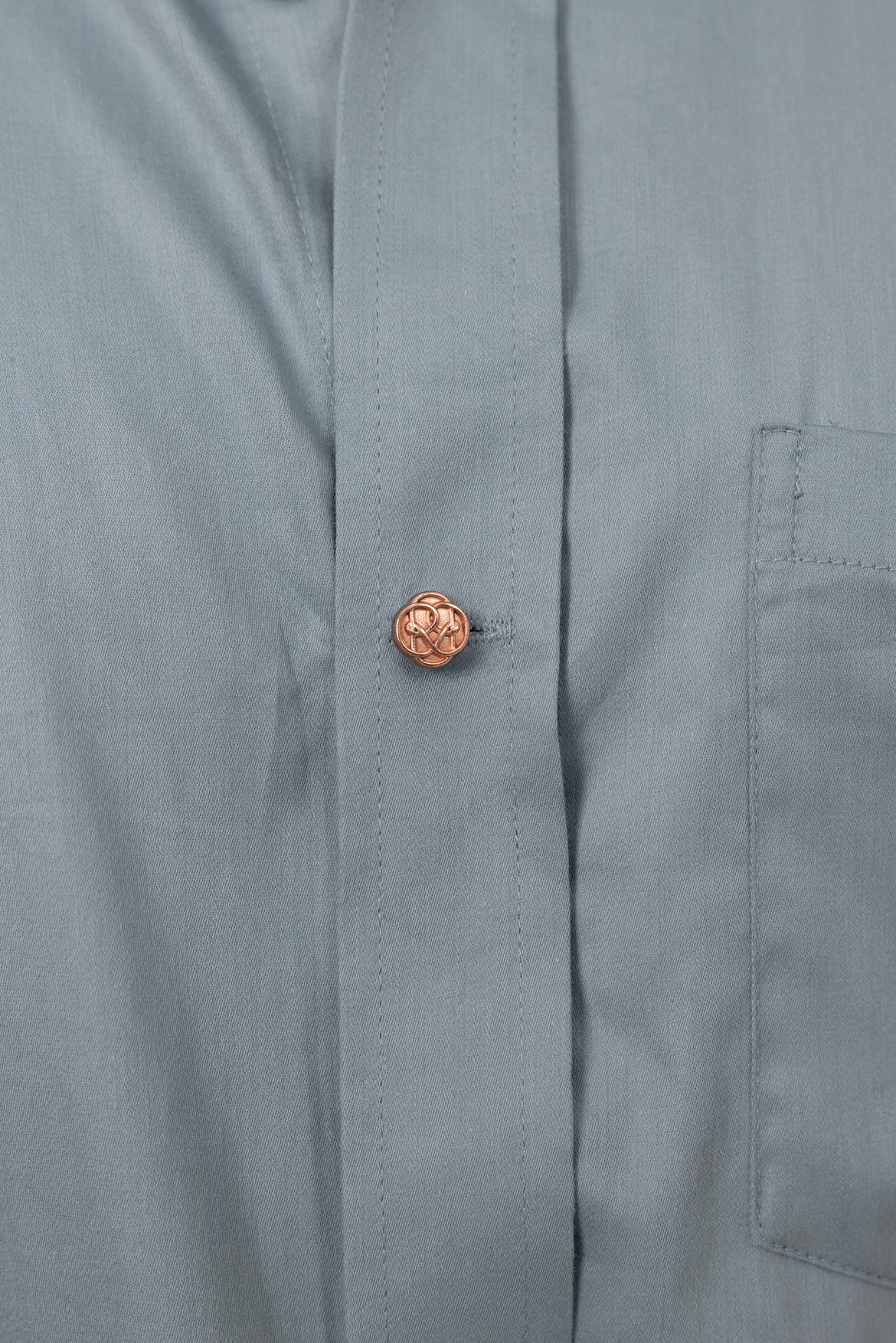 Teal Shirt in Giza Cotton