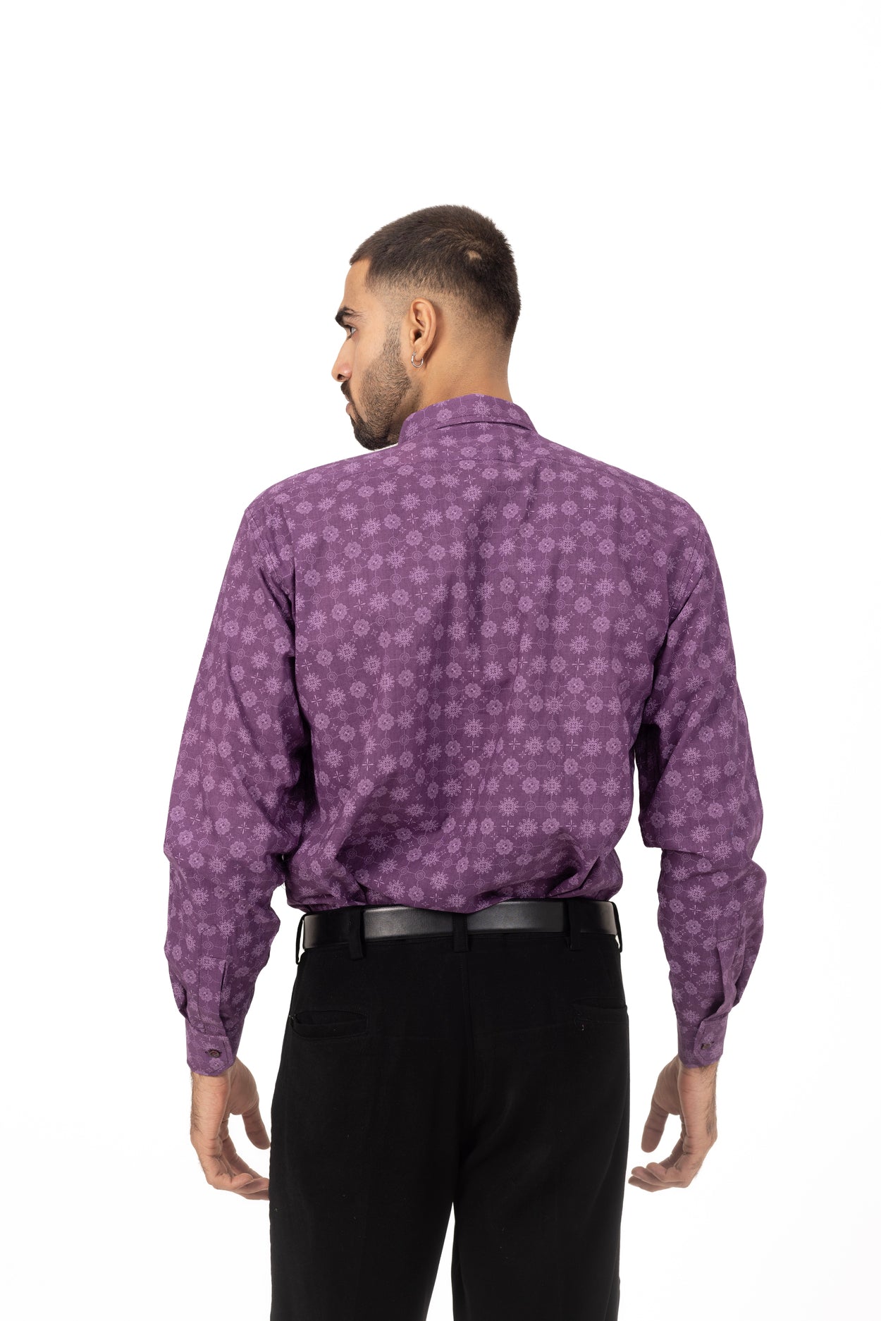 Purple Royale Printed Shirt in Cotton