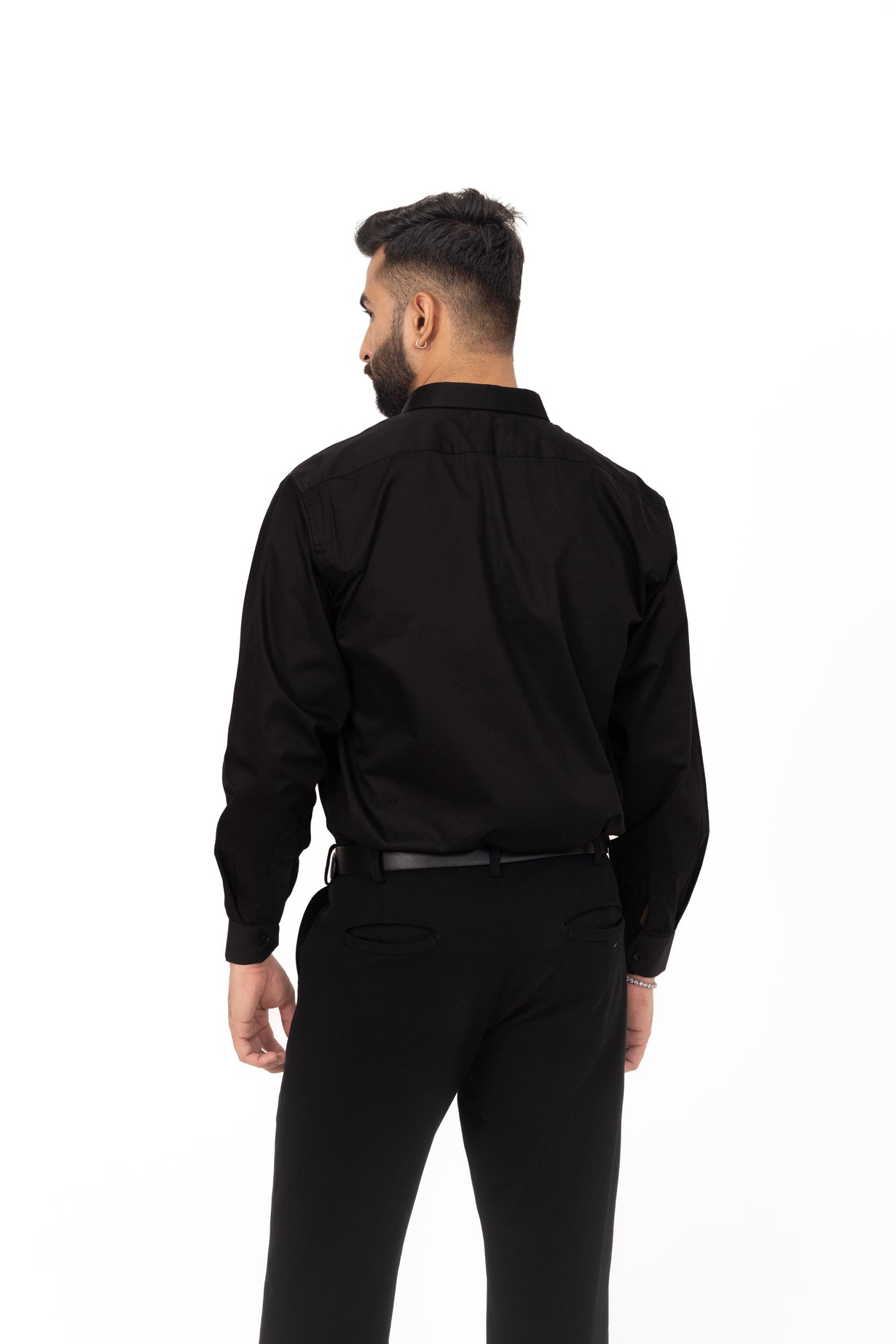 Black Shirt in Giza Cotton