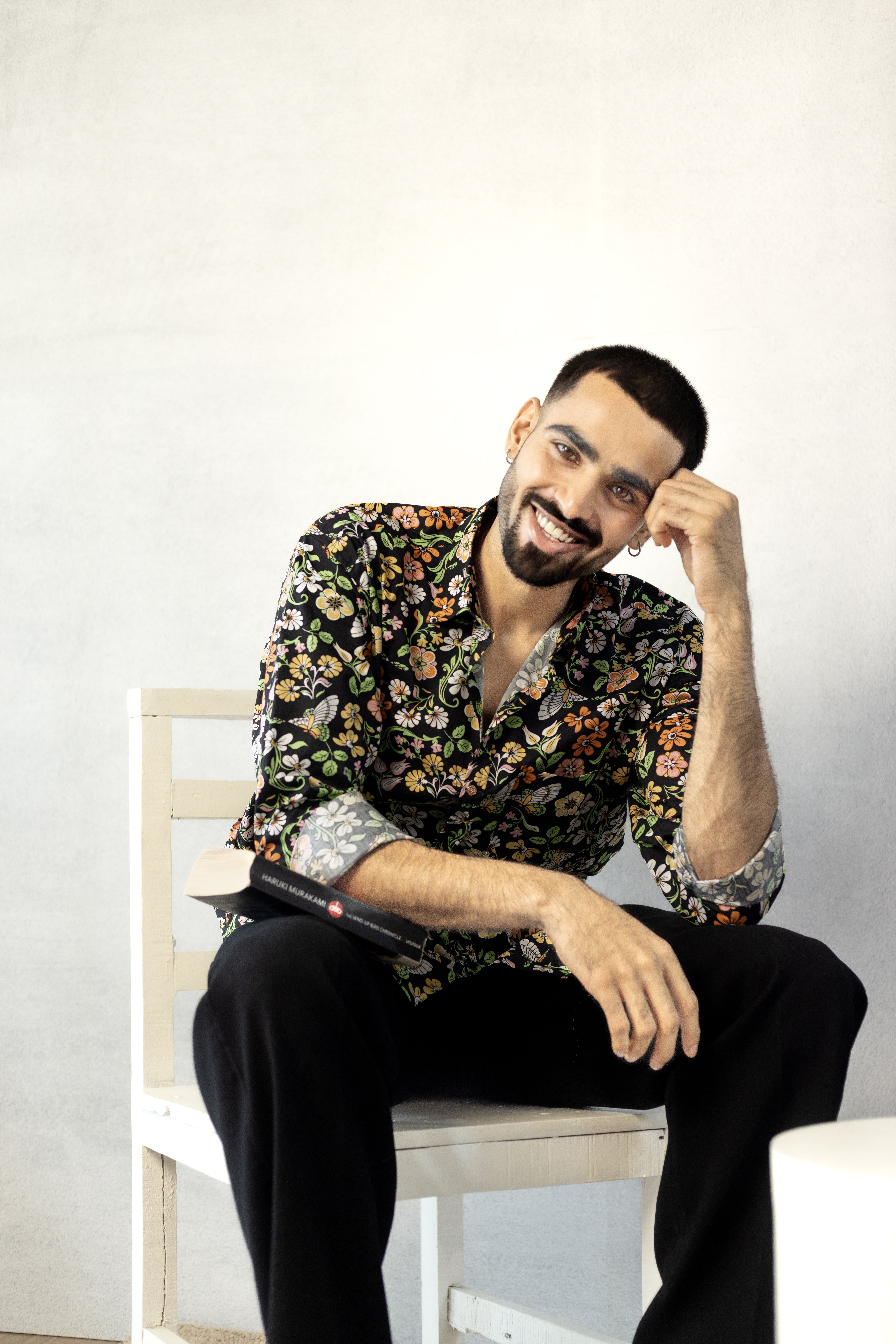 Neon Bouquet Printed Shirt in Cotton