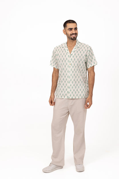 Gold Kunai Embellished Shirt in Cotton