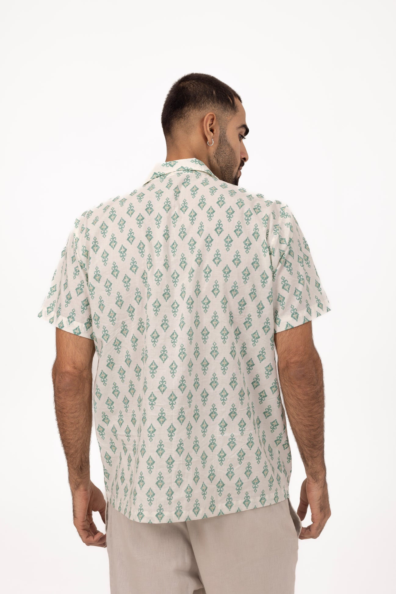 Gold Kunai Embellished Shirt in Cotton